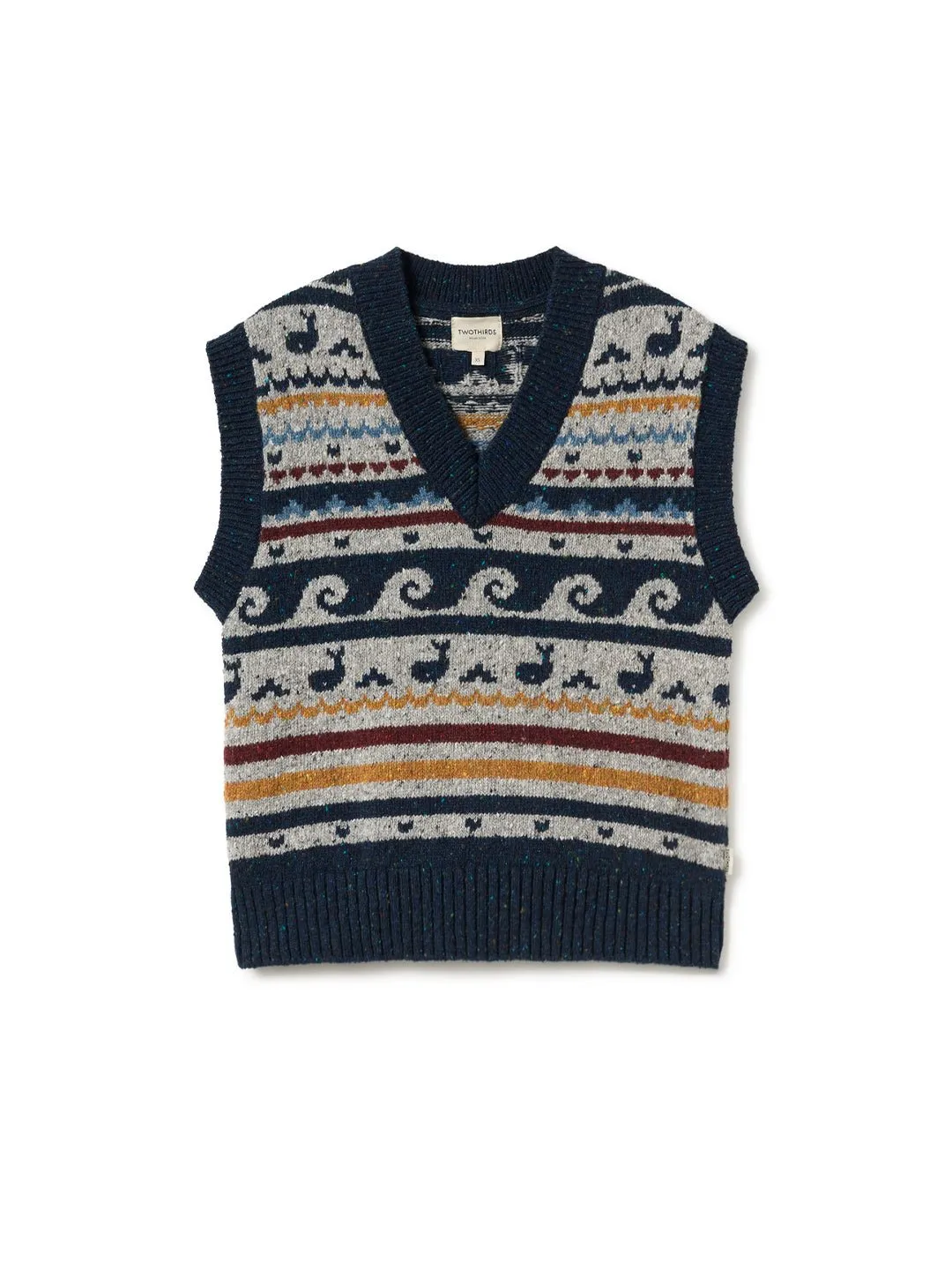 Textured Slub Yarn Off-Duty Fit Milneland - TWOTHIRDS Jacquard