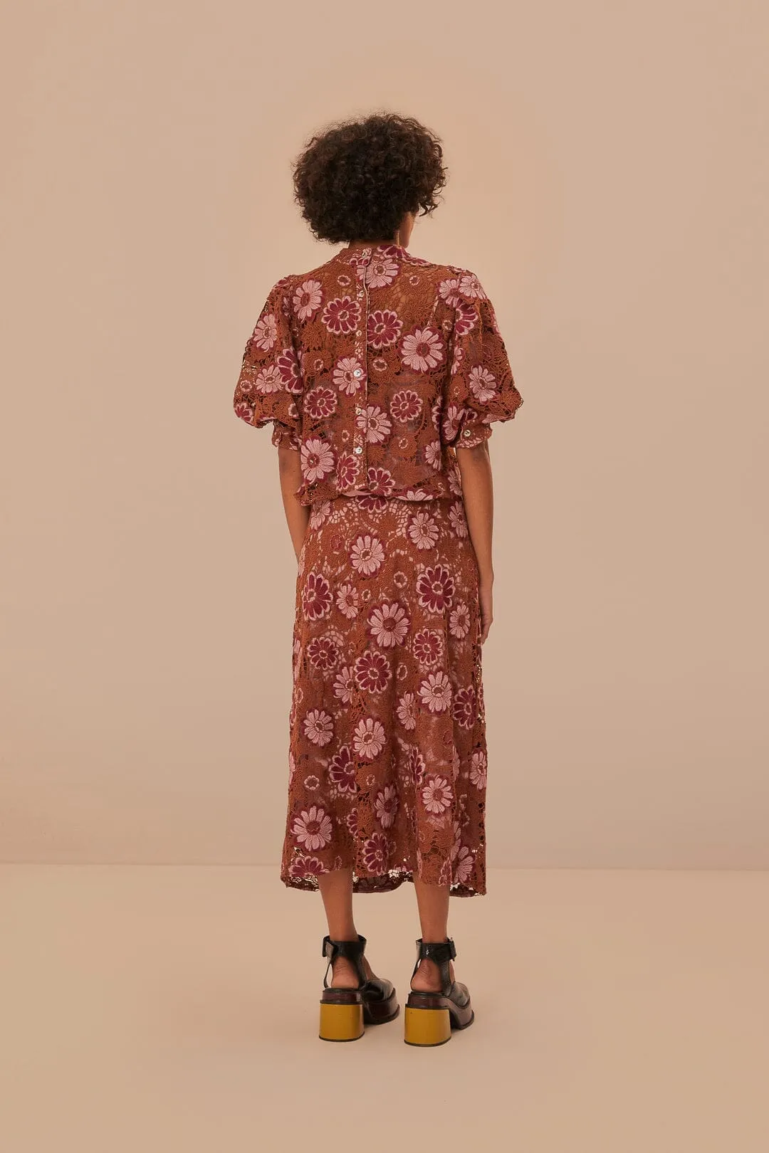 Urban Pulse Gigi Tapestry Guipure Skirt