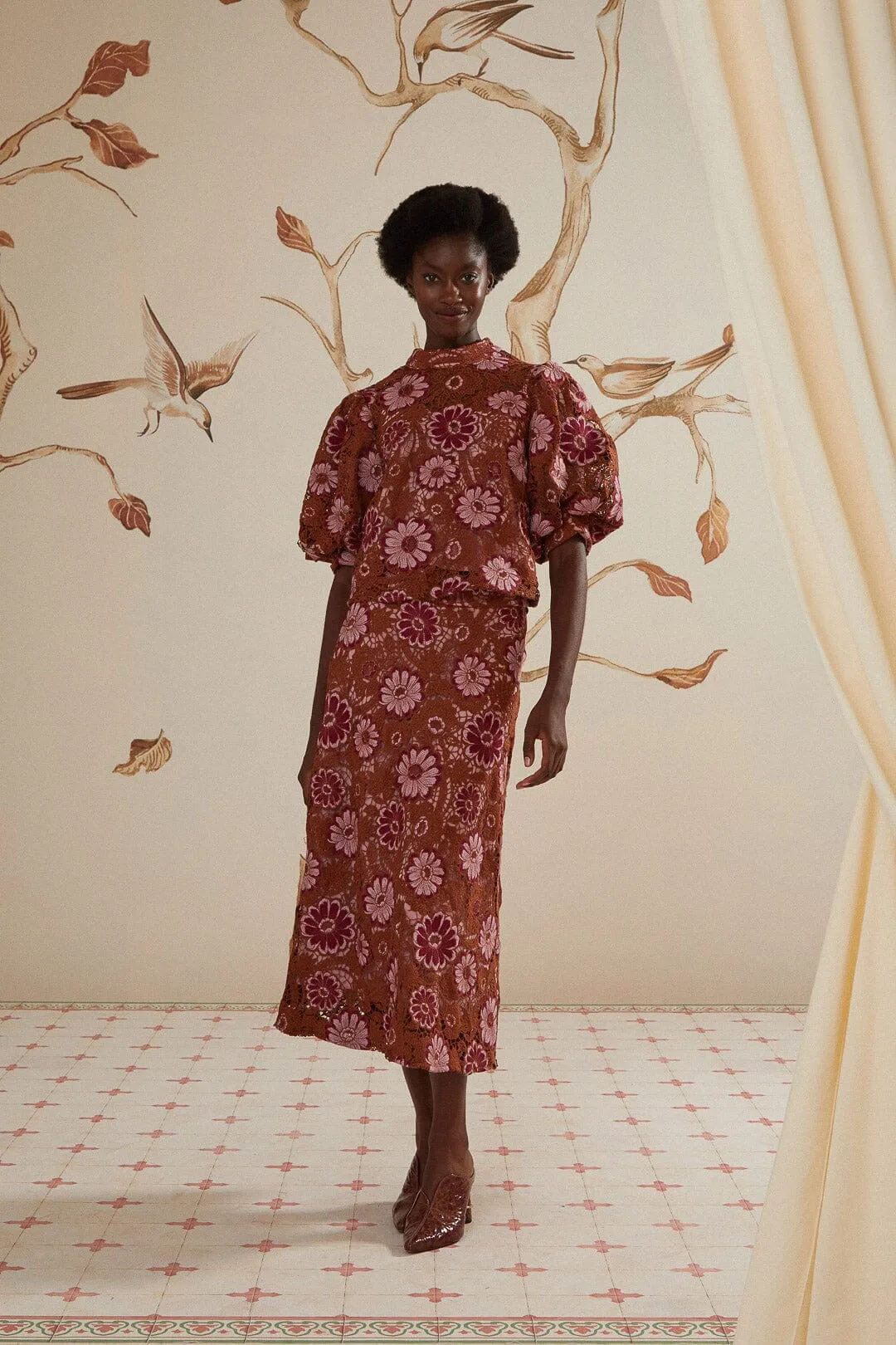 Wardrobe Classic Gigi Tapestry Guipure Skirt