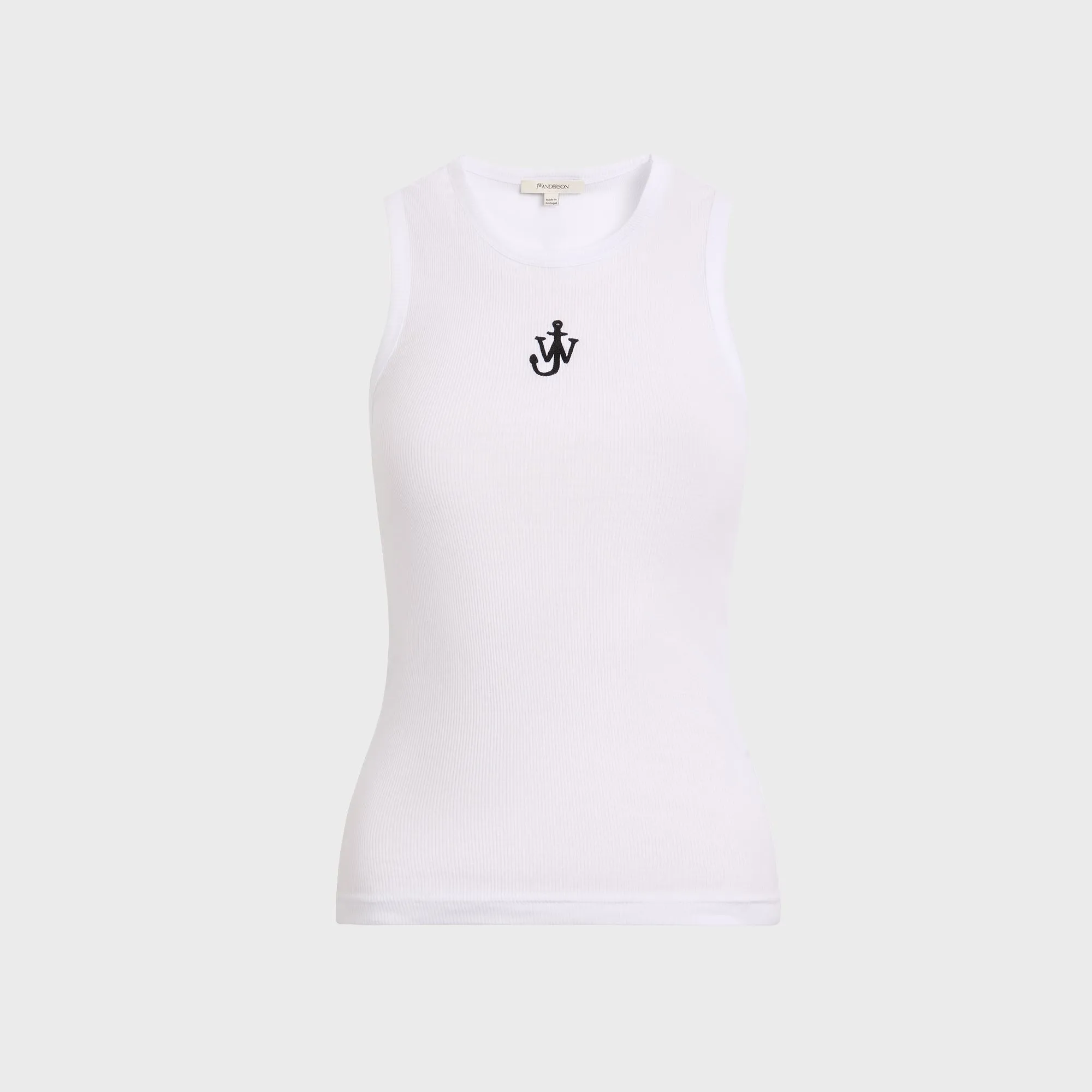 DualLayer Weave JW Anderson Anchor Embroidery Vest - White