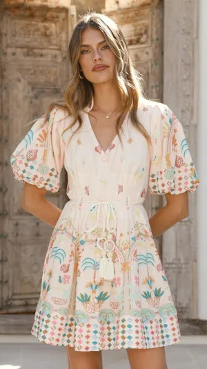 Live Soft Misty Mini Dress - Acacia Palm