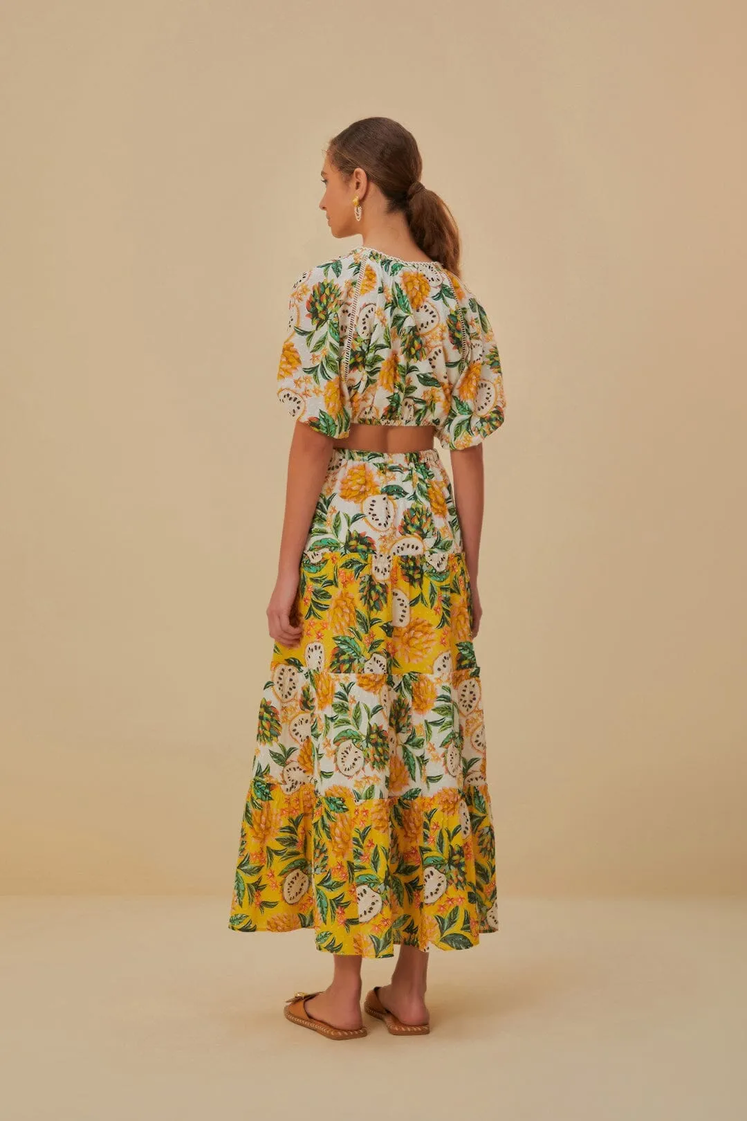 Tear Resistant Soft Finish Mixed Biriba Maxi Skirt