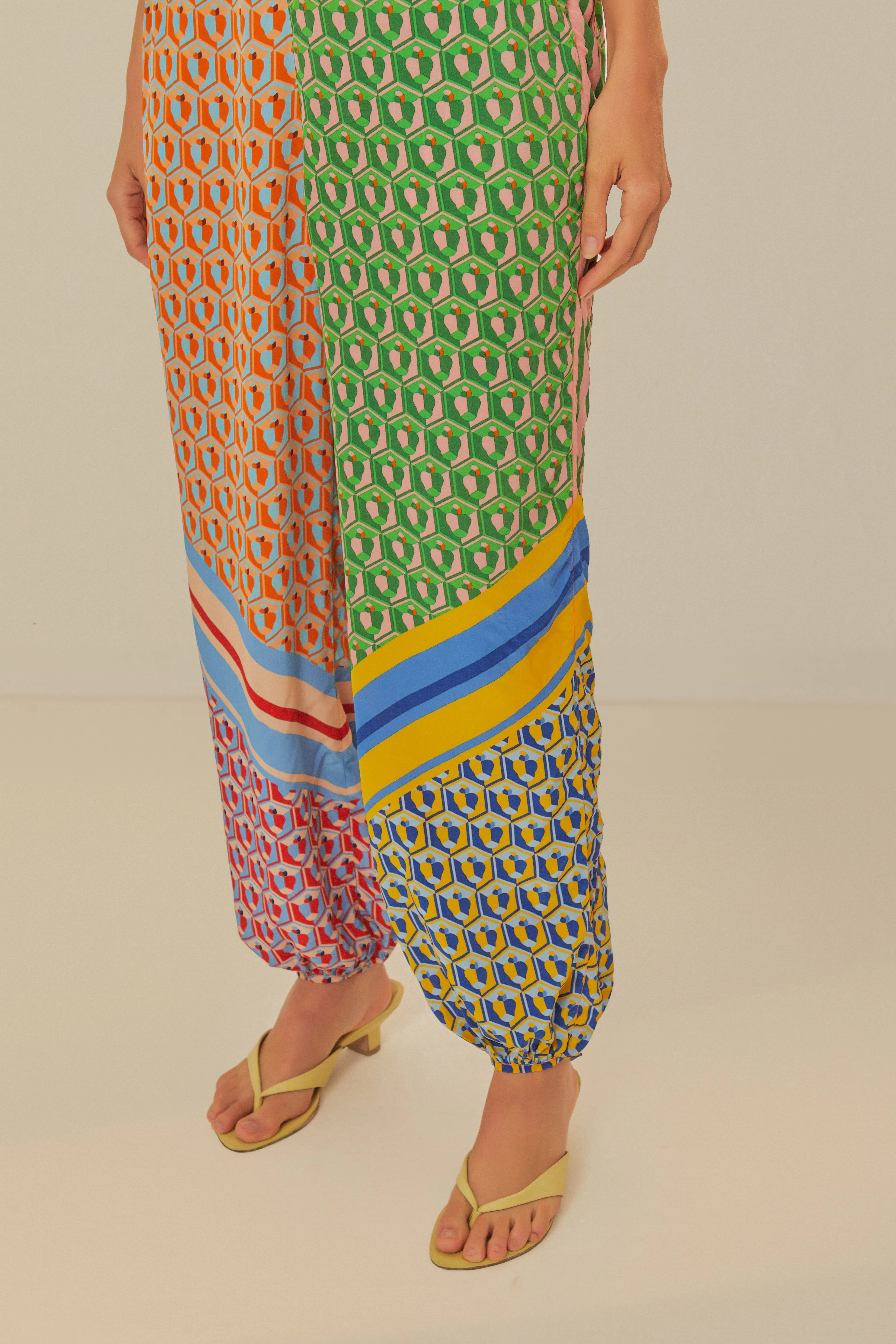 StainResistantCoating Weekend Comfort Mixed Cashew Scarf Pants