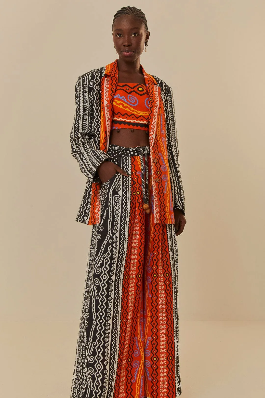 Simple Silhouette Mixed Myriad Pants