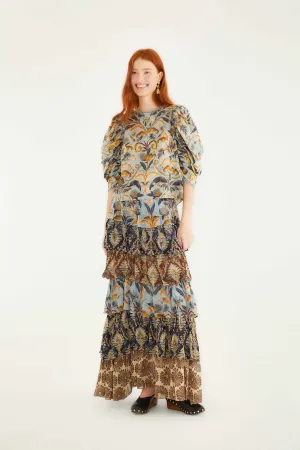 Mixed Scarves Ruffled Maxi Skirt Mood Dressing Non Irritating Texture