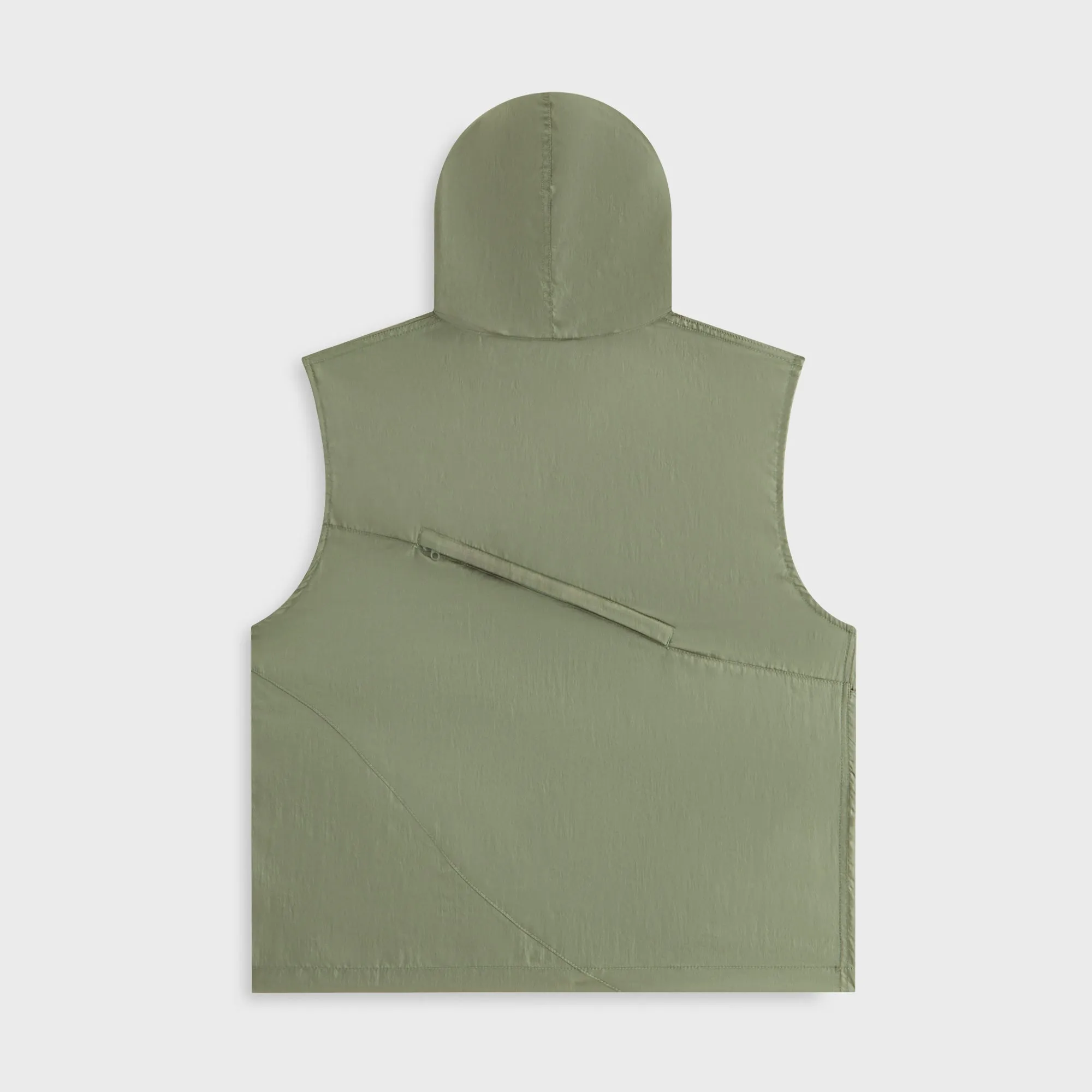 Kith Women Verena Sporty Hoodie Vest - Bay Breeze Classic Ribbed Cuffs Wool blend