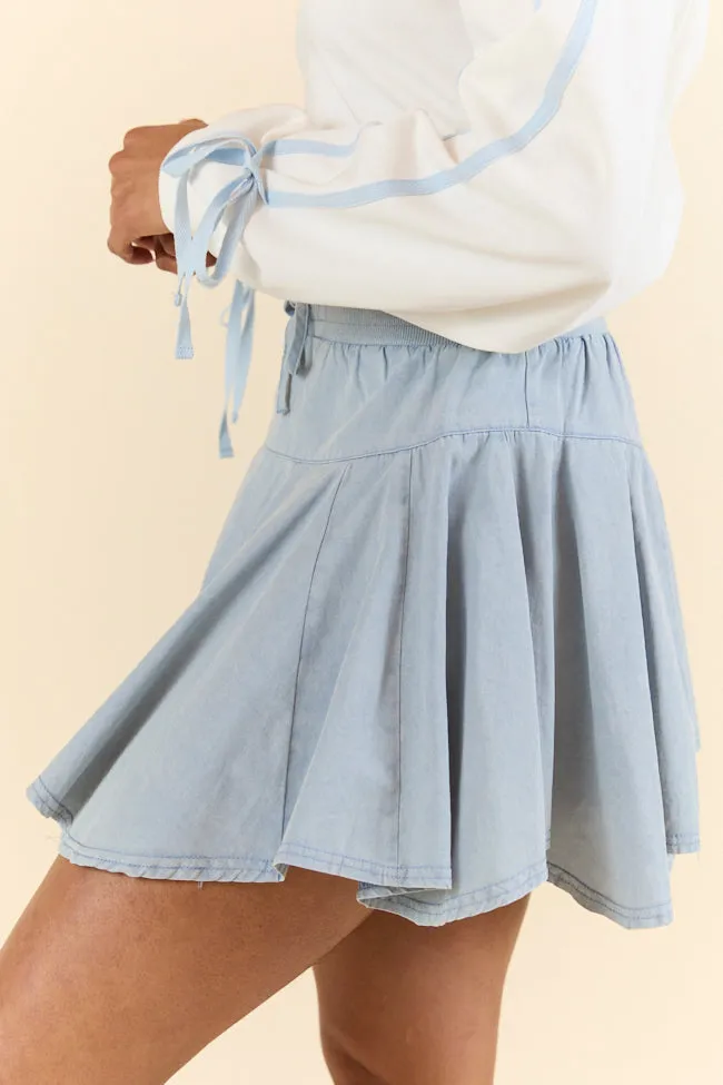 All Day Look Record Setter Washed Blue Skort SALE