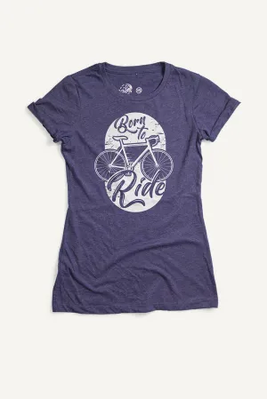 Micro Perforation vacation wear Born To Ride T-shirt (Womens)