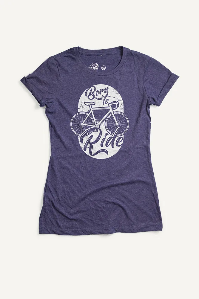 Micro Perforation vacation wear Born To Ride T-shirt (Womens)