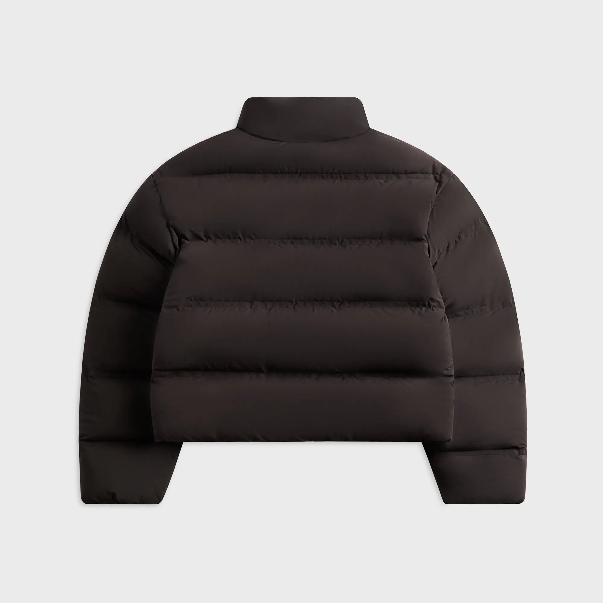Quilted Interior Layer Alexander Wang Jacquard Channel Cropped Puffer with Reflective Logo - Black