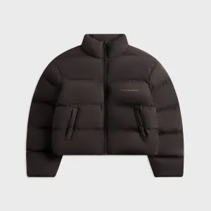 UV Block Alexander Wang Jacquard Channel Cropped Puffer with Reflective Logo - Black