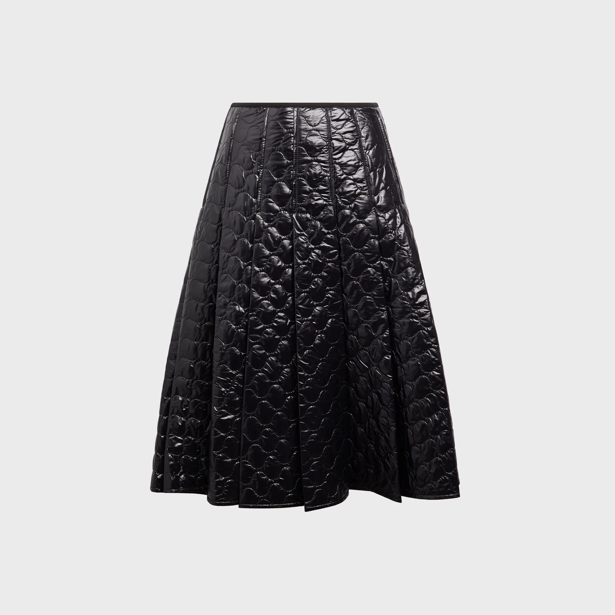 Contrast Stitching Textured Surface Moncler Skirt - Black