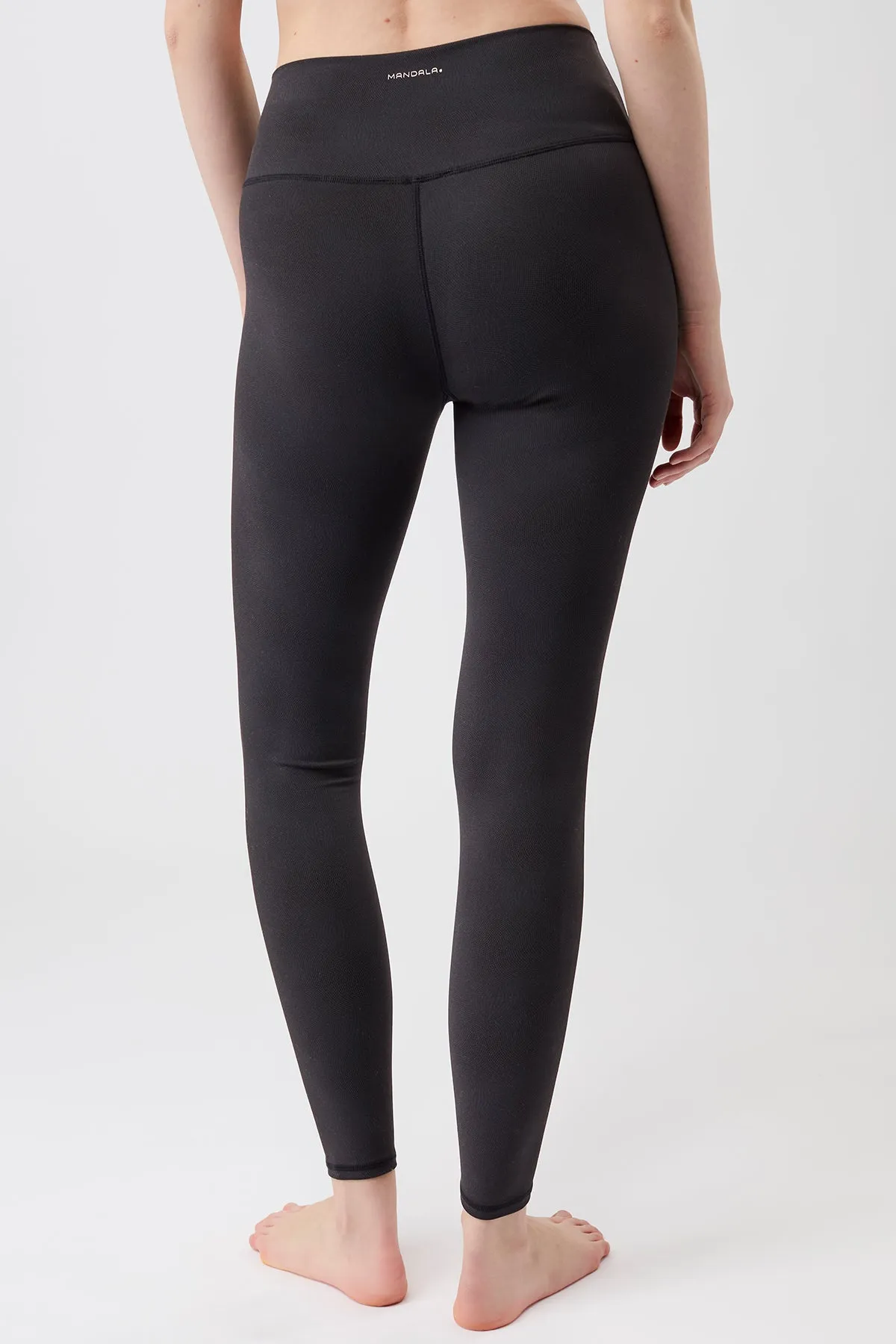 Monoprinted Tights - Monochrome Flattering Waist Fit Morning Jog Ultra Light