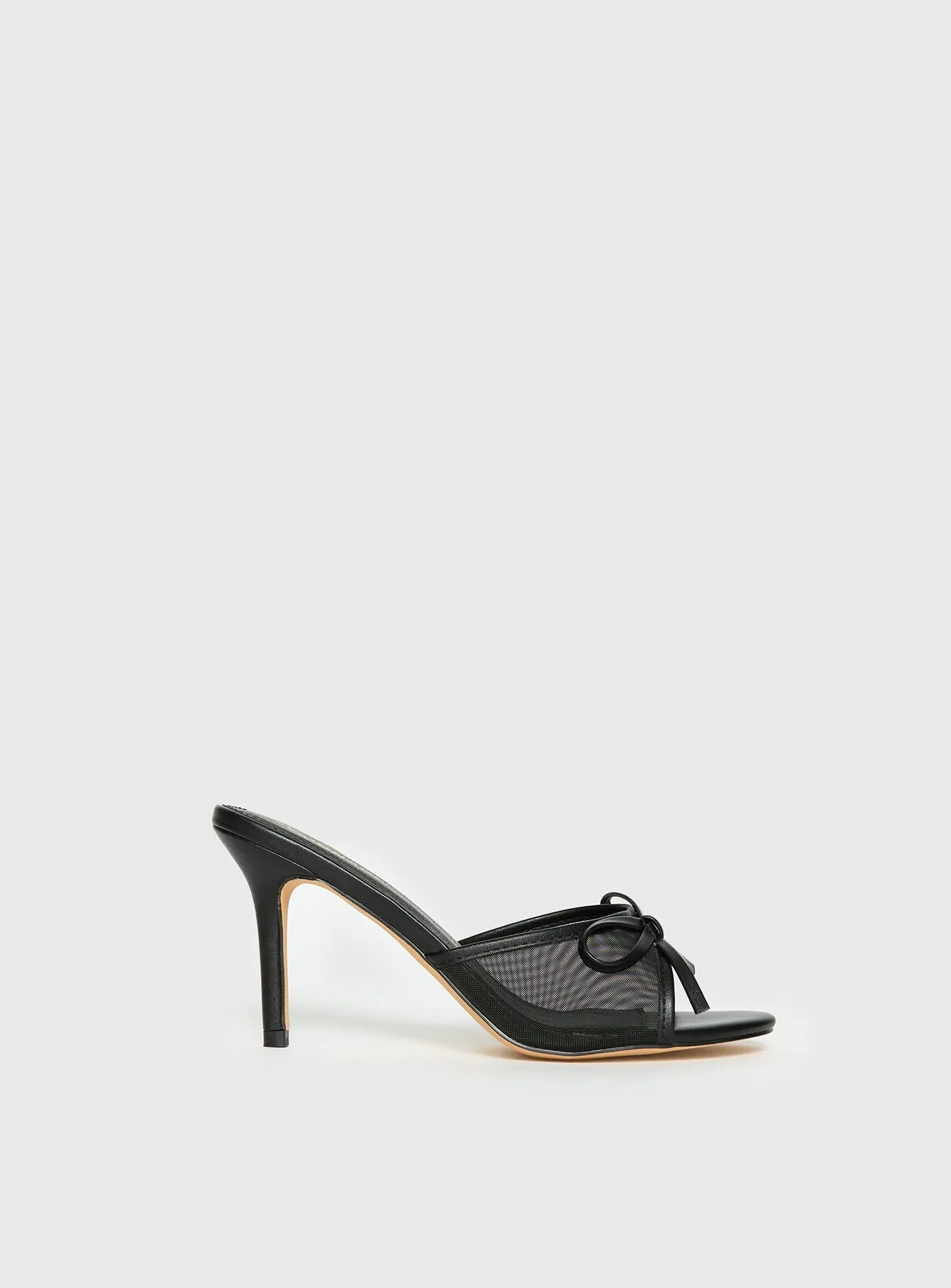 Monroe Heels Black Mesh Luxe Evening Heels Stable