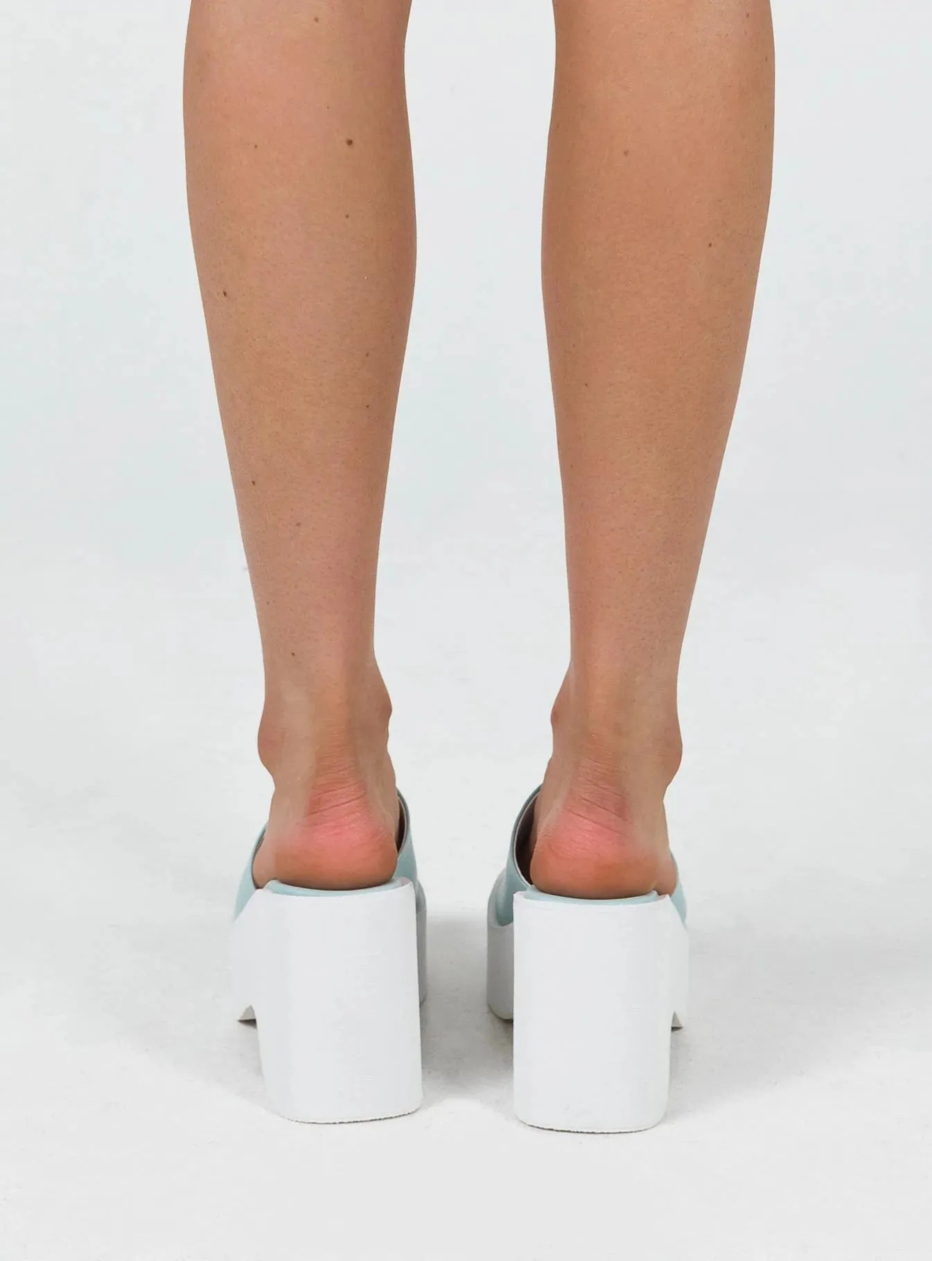 Customizable Beaufort Platform Heels White / Blue