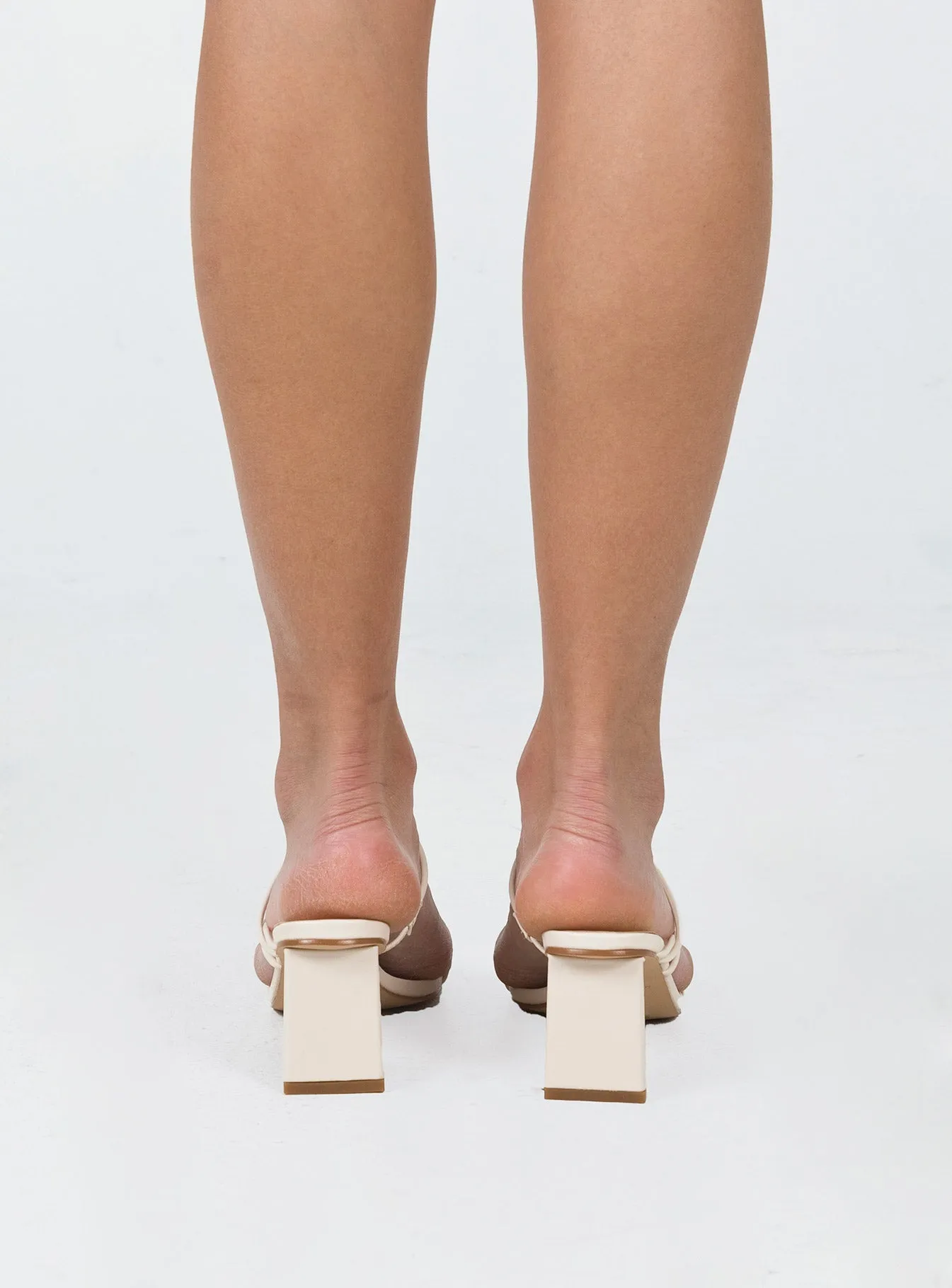 Sleek Heeled Sandals Morrell Heels Bone