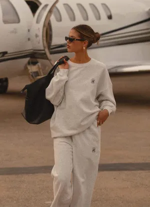 Signature Oversized Sweatshirt - Grey ThermalInsulation Non Restrictive Silhouette