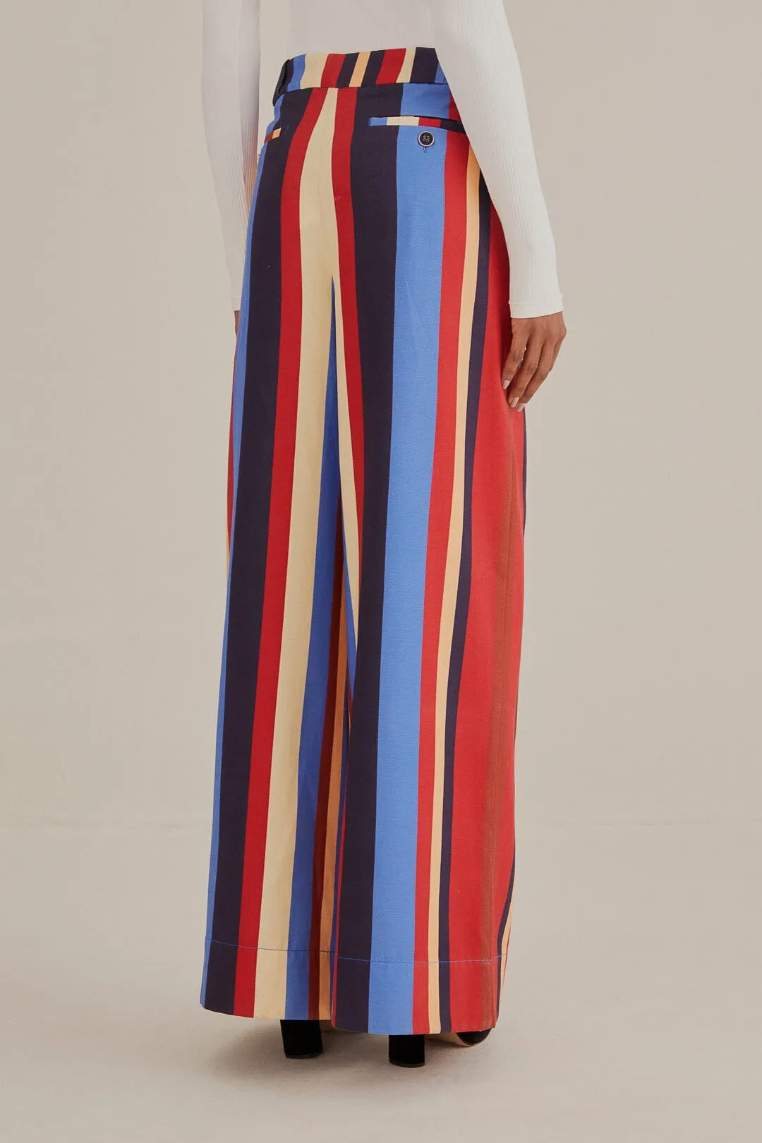 Chic Fit Fit Control Multicolor Winter Stripes Tailored Pants