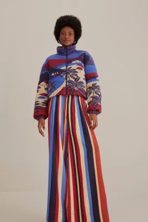 Multicolor Winter Stripes Tailored Pants ArticulatedJoints