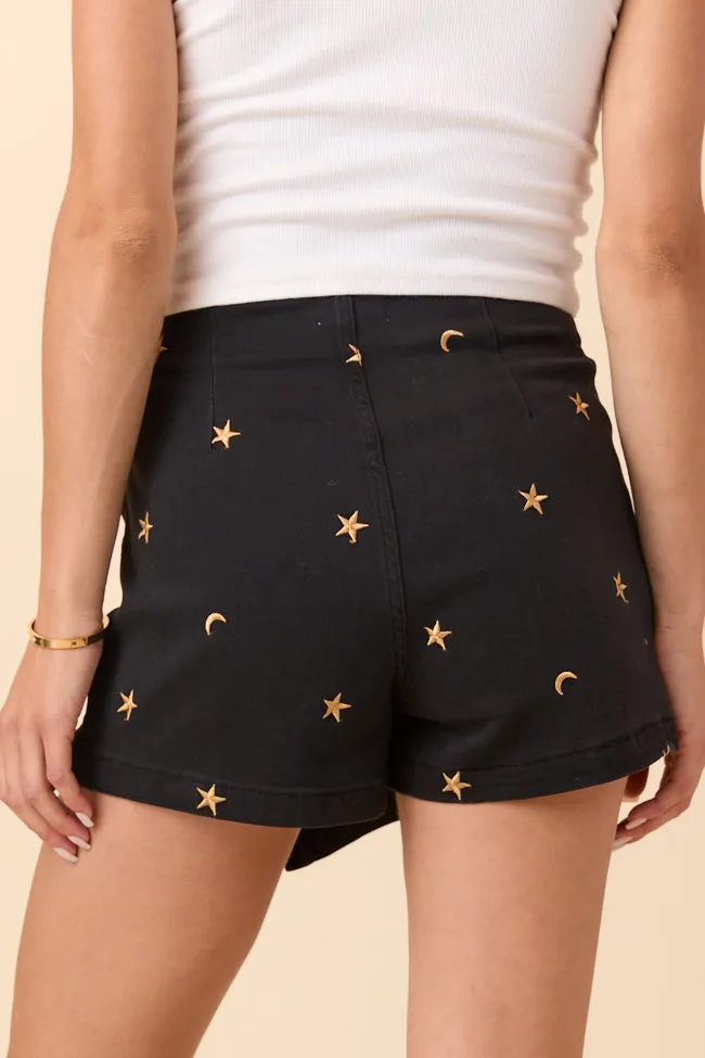 My Favorite Celestial Embroidery Skort SALE Hidden Zipper Denim style
