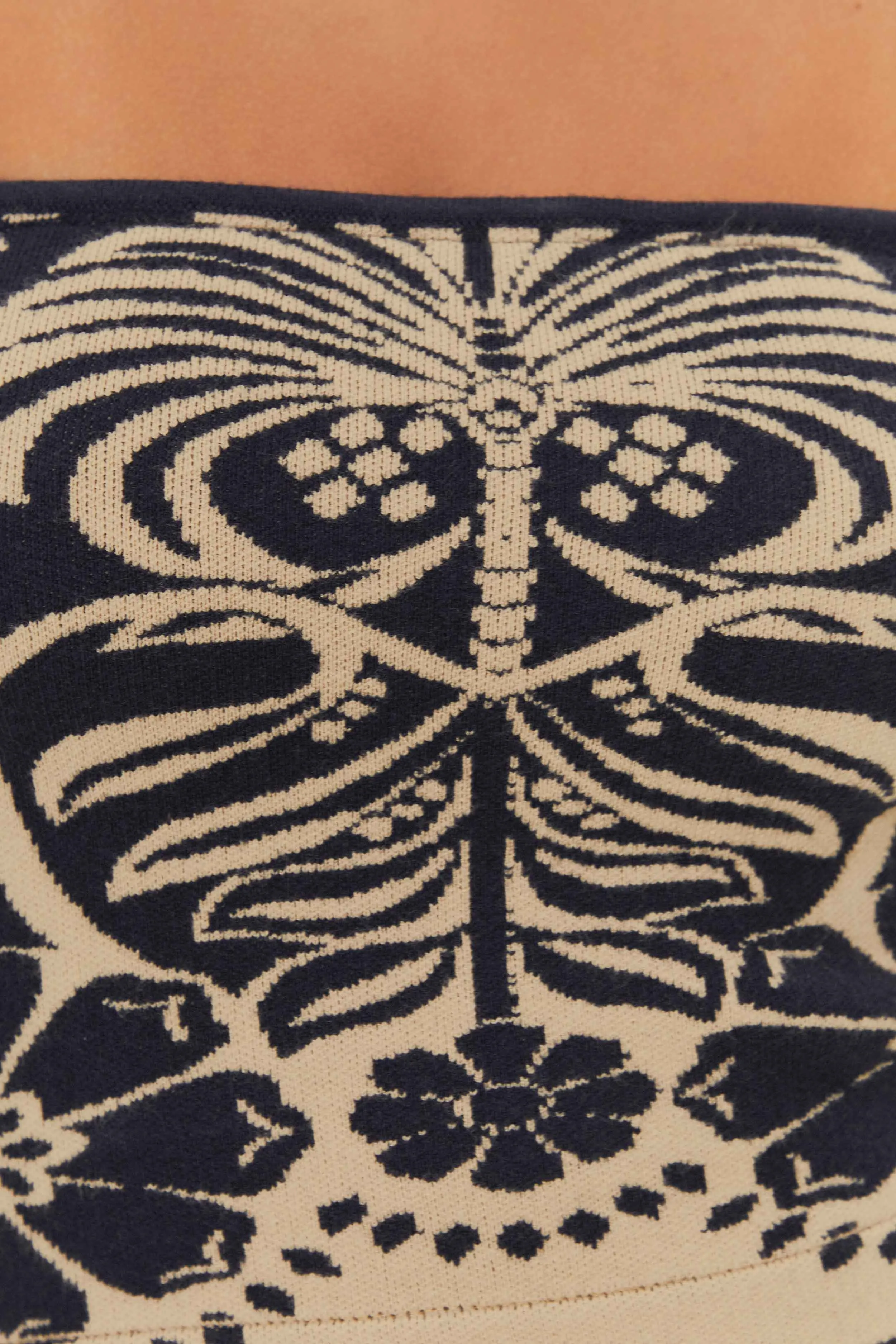 Navy Blue Ainika Tropical Splendor Knit Top StretchComfort