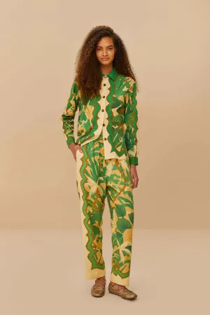 HypoallergenicFabric Office Friendly Beige Tropical Isla LENZING? ECOVERO? Euroflax? Pants