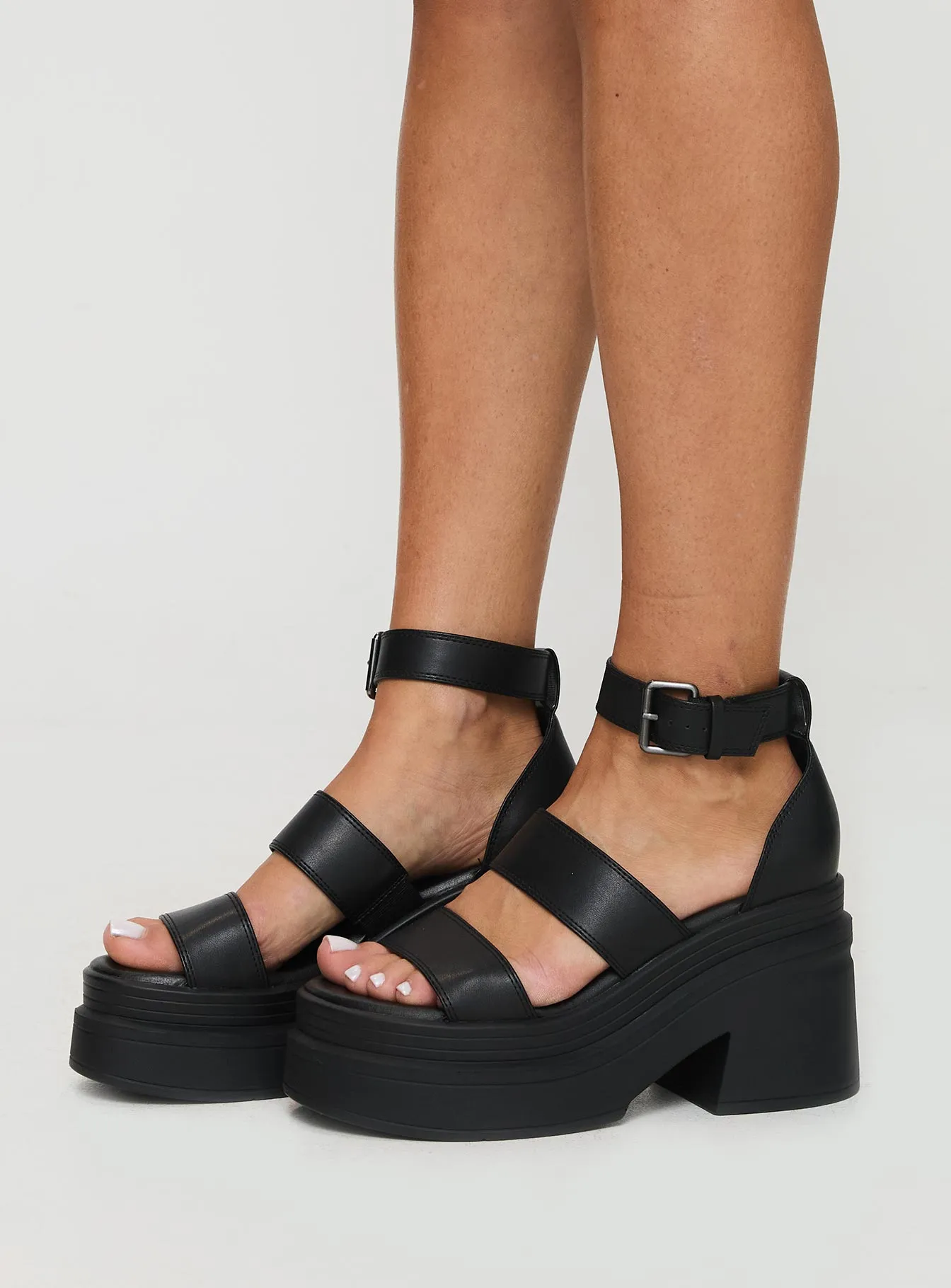 Adelle Platform Heels Black Seasonal Feel Shock absorption