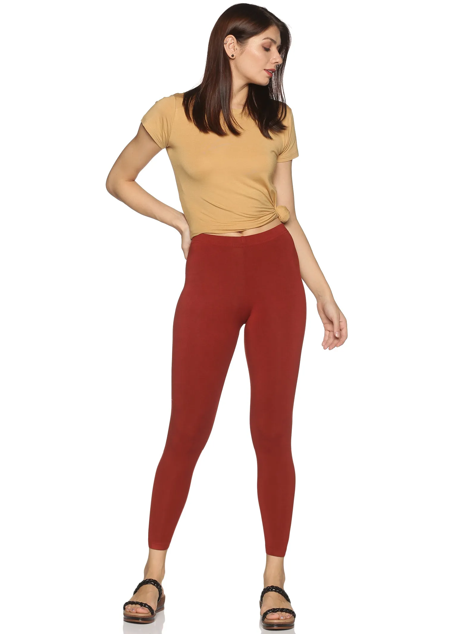 Natural Touch Modern Performance Cherry Brown ankle