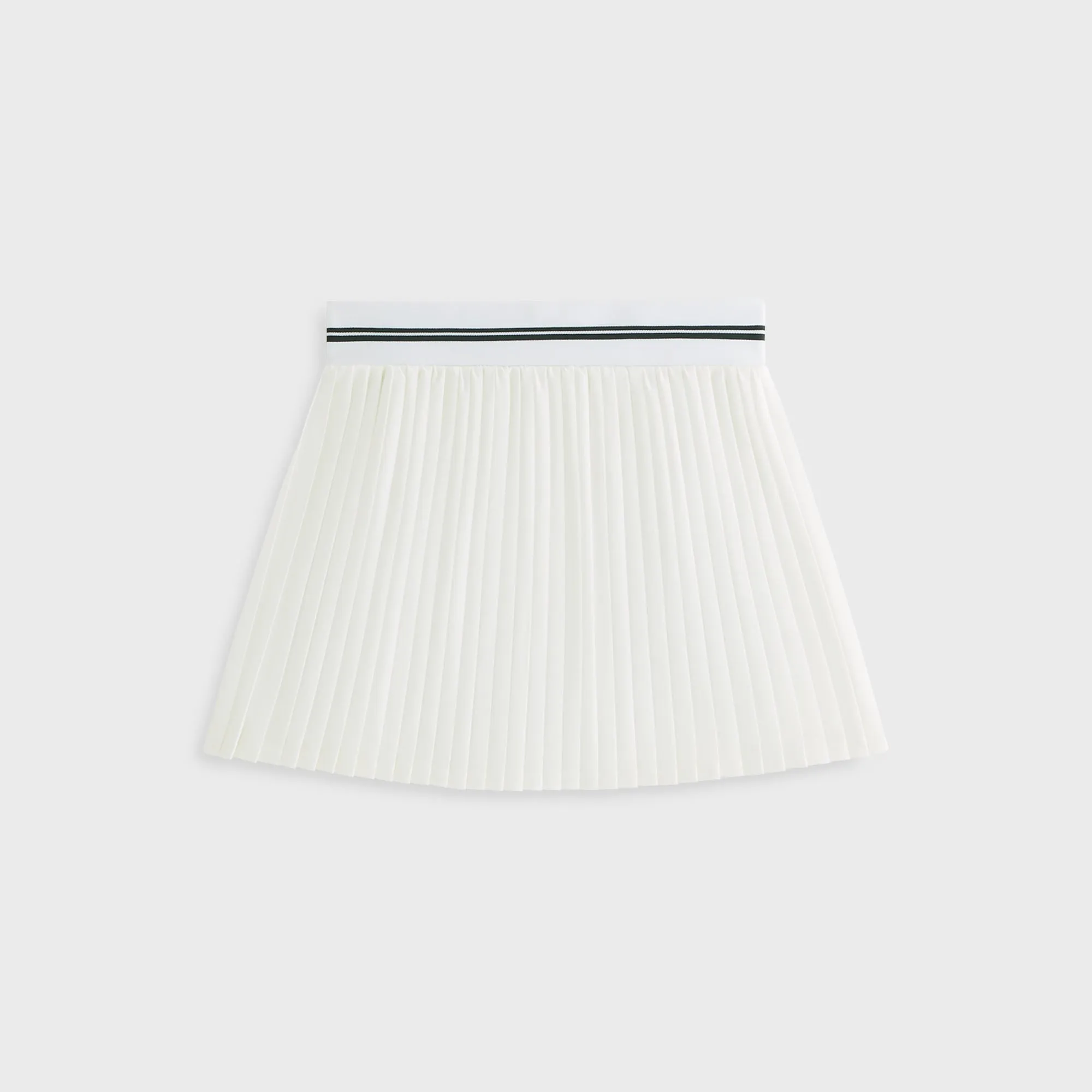 Contrast Stitching Stylish Choice Kith Women Amaya II Pleated Skirt - White