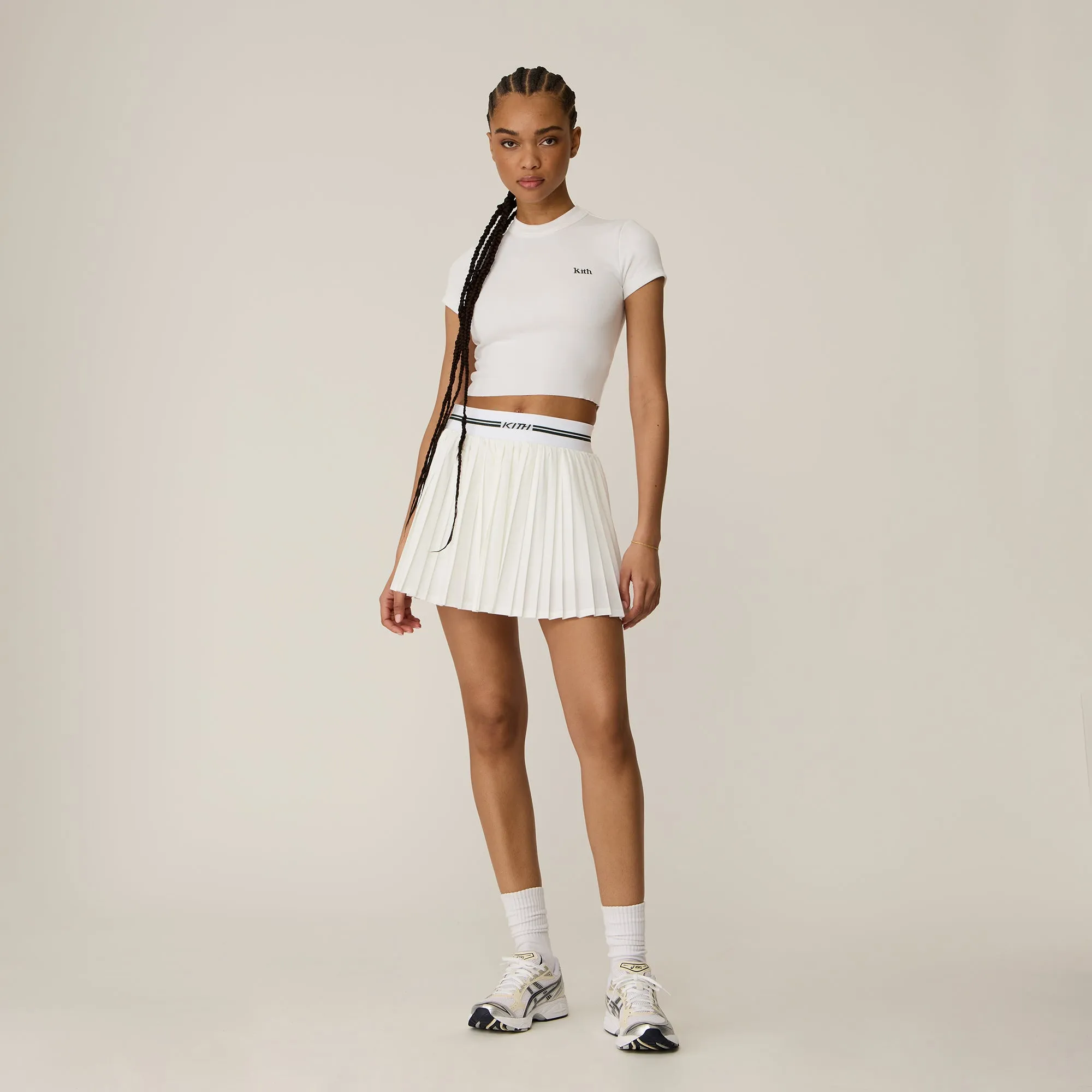 Plant Based Material Kith Women Amaya II Pleated Skirt - White