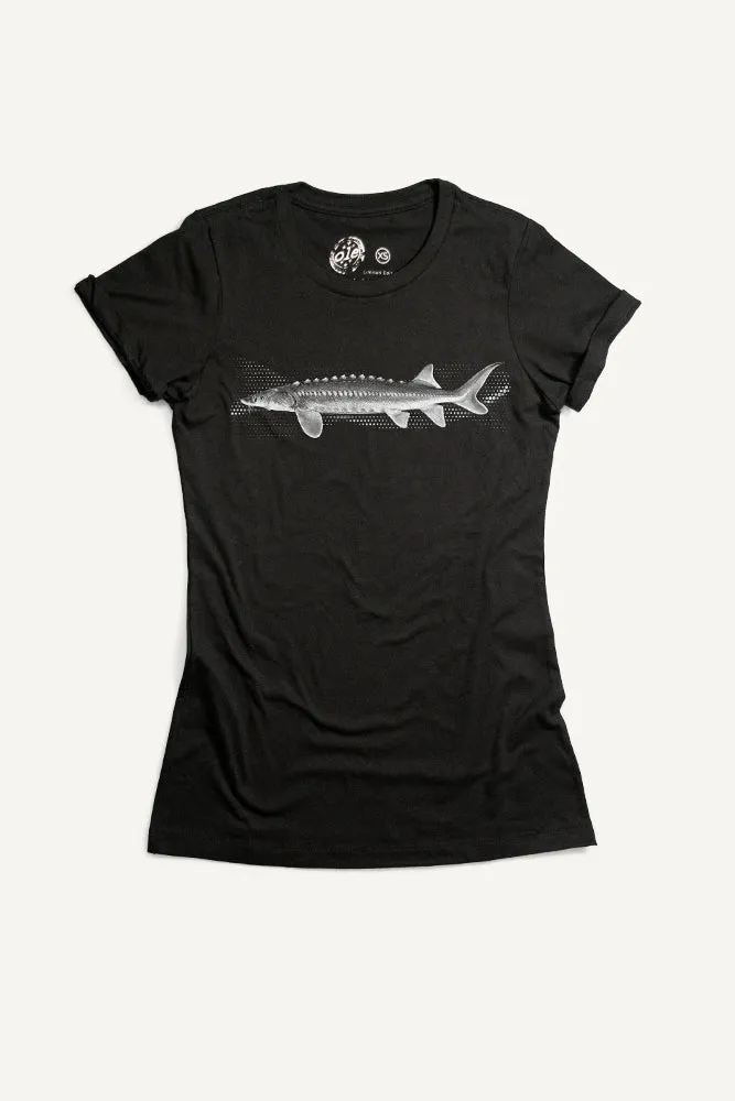 Wide Neck Opening Sturgeon T-Shirt (Womens)