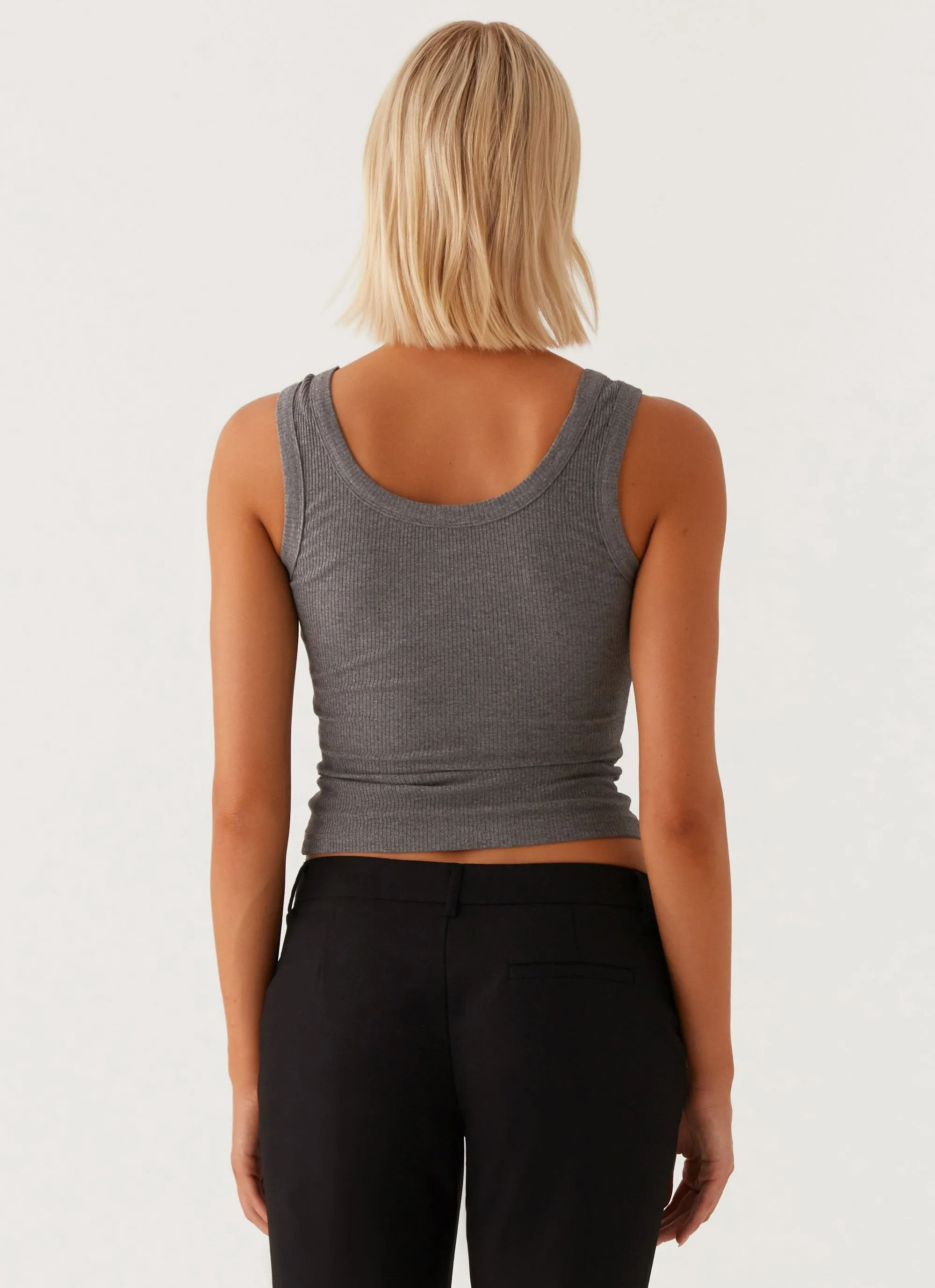 Signature Tank Top - Dark Grey Marle Fresh Style AntiStatic Coating