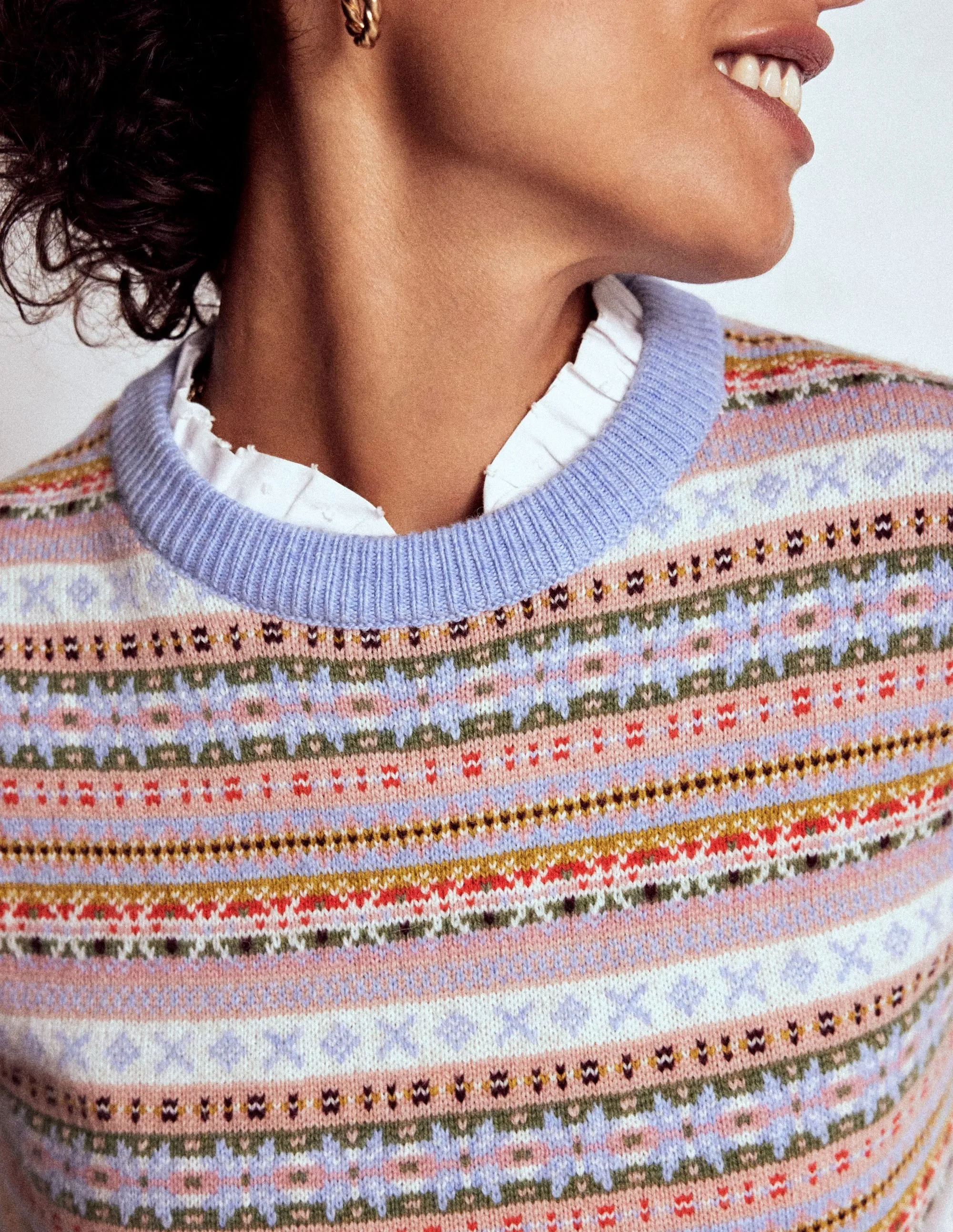 Modern Casual Look Modern Trend Edie Fair Isle Tank-Heritage Fair Isle