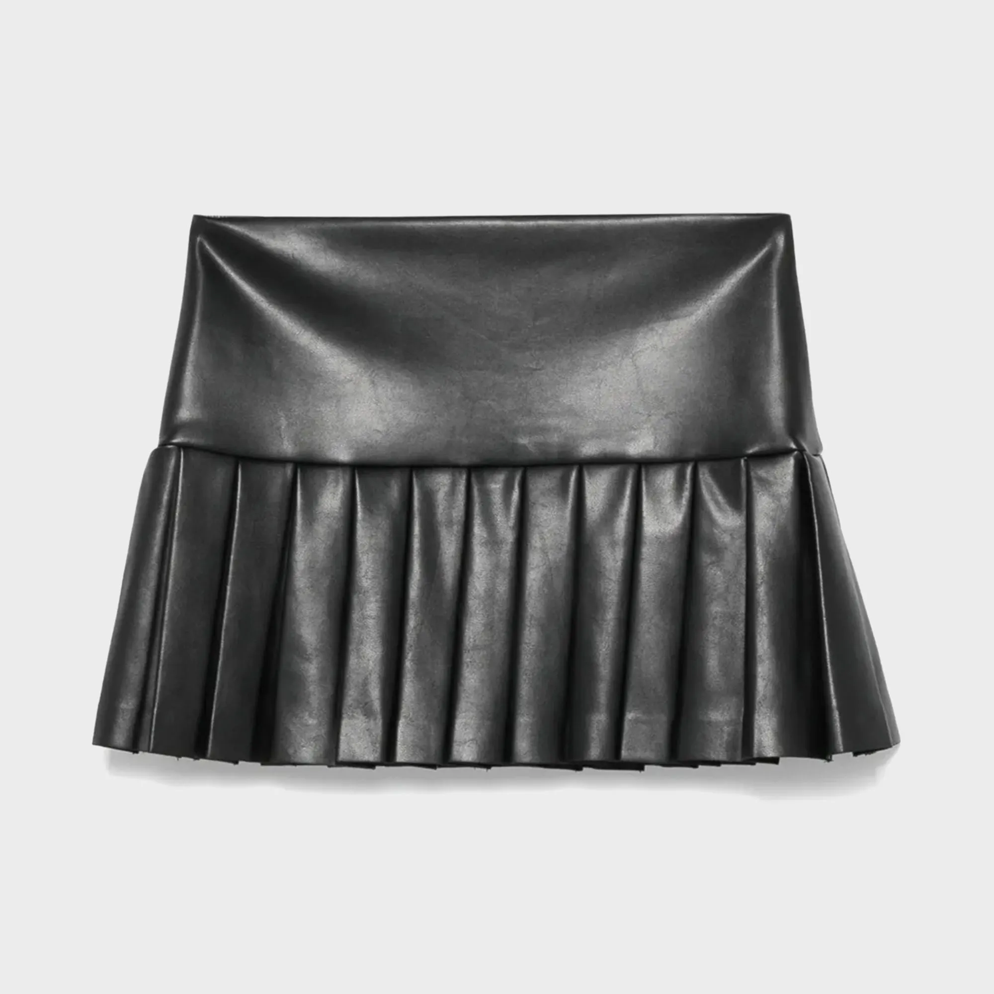 Soft Combo Norma Kamali Pleated Pickleball Skirt - Black