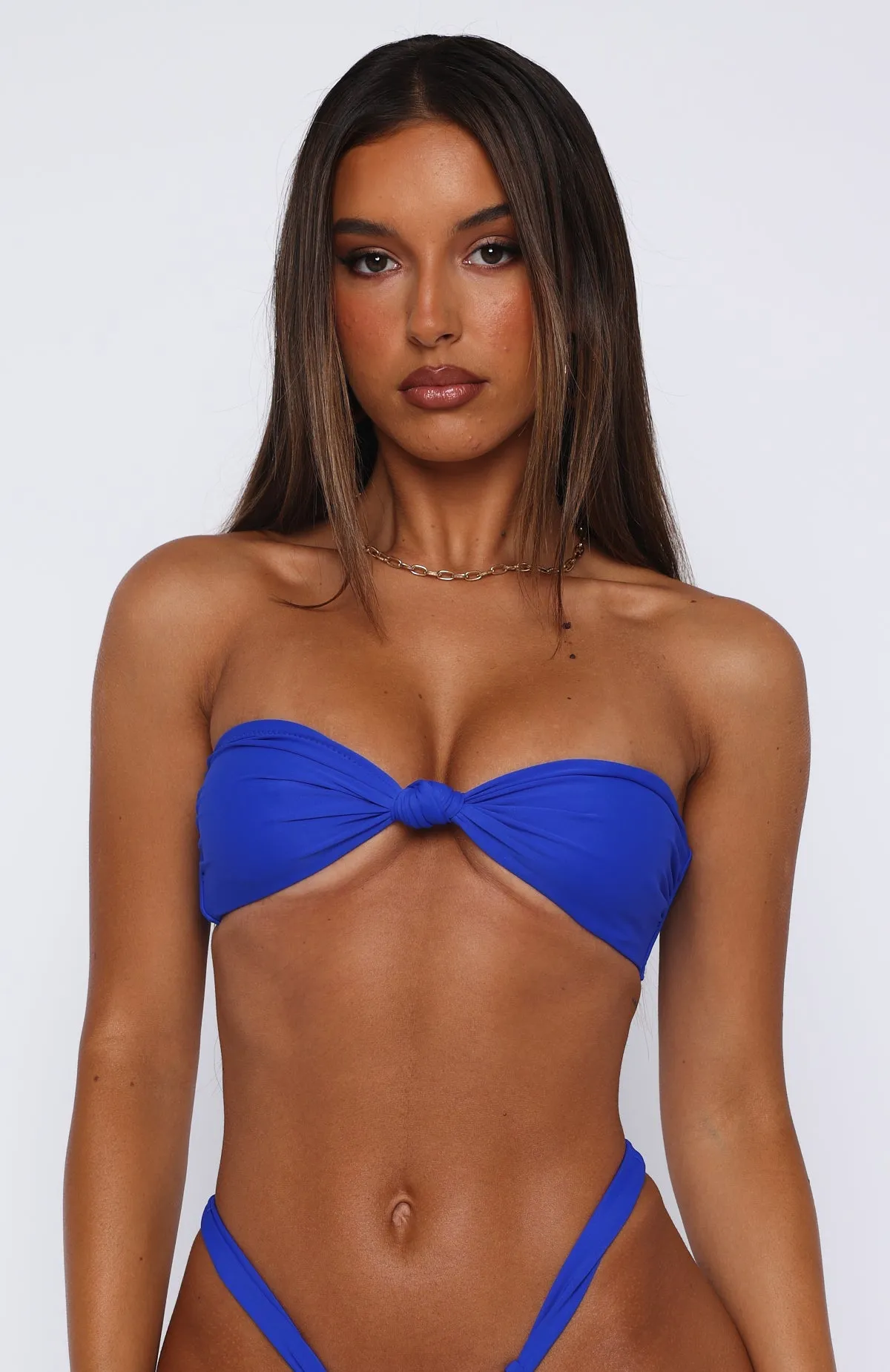 Ocean Baby Bikini Top Cobalt Tumble Resistant Fabric Ultra Flat Lock Stitching