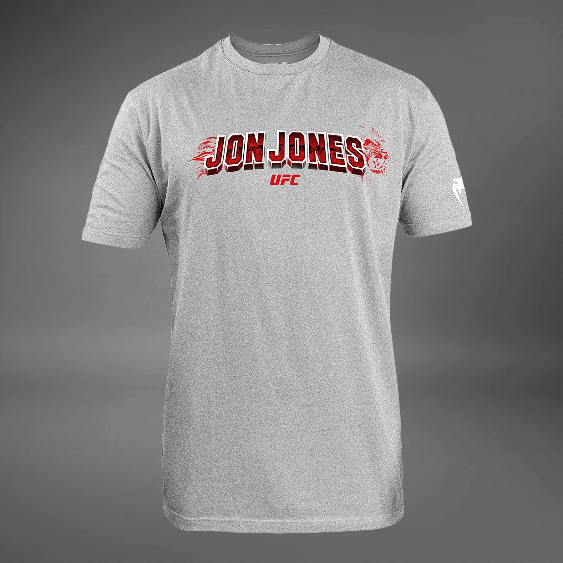 Men's UFC Unrivaled by Venum Heather Grey Jon Jones T-Shirt Relaxed Fit Day-to-Night Look