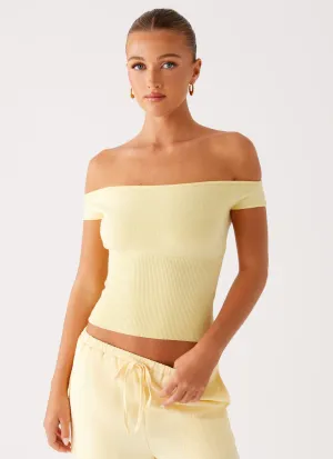 Winter Outfit Coleman Knit Top - Yellow