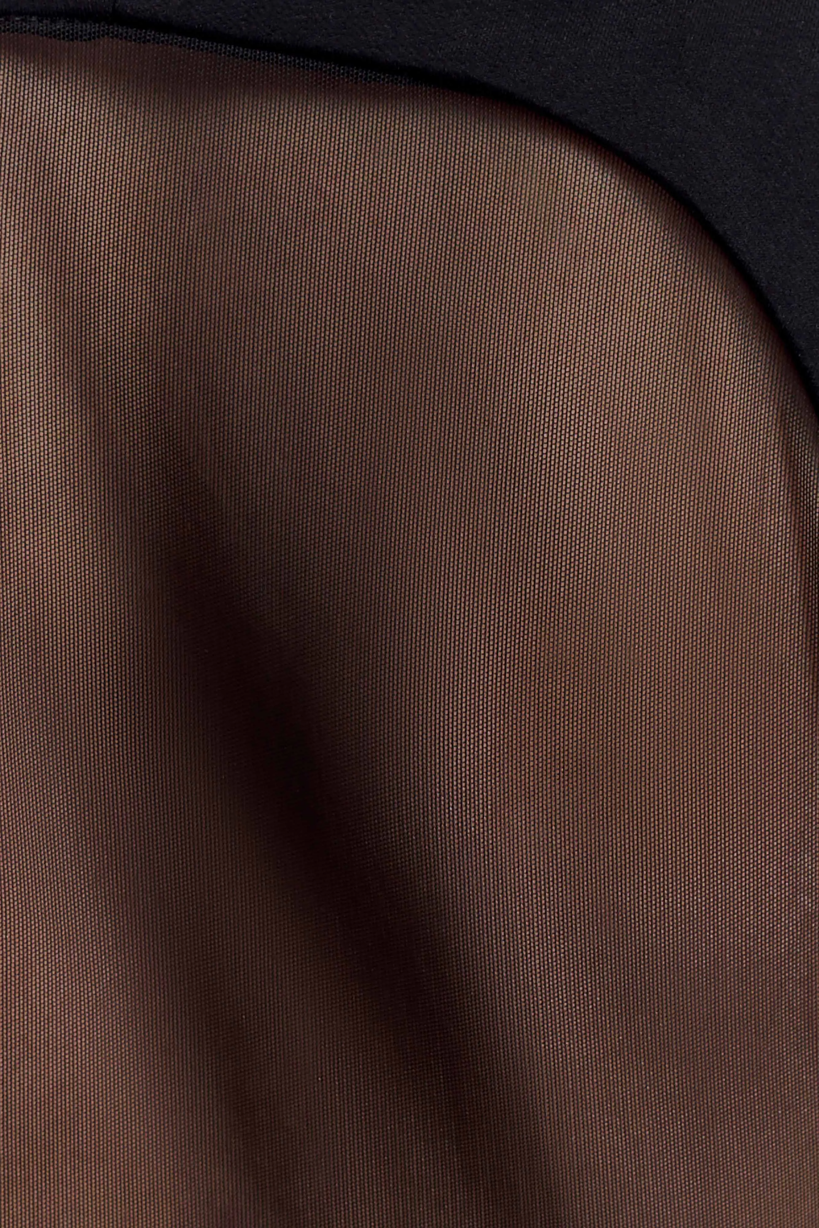 Marlon Crepe And Mesh Maxi Dress - Black Minimalist Waistband