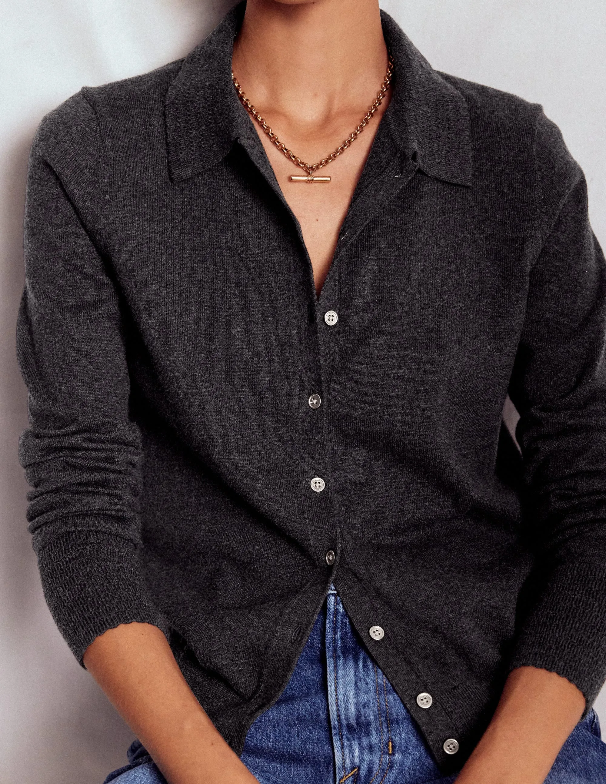 Briony Stitch Cardigan-Charcoal Melange Sweater Pilling Prevention Tips