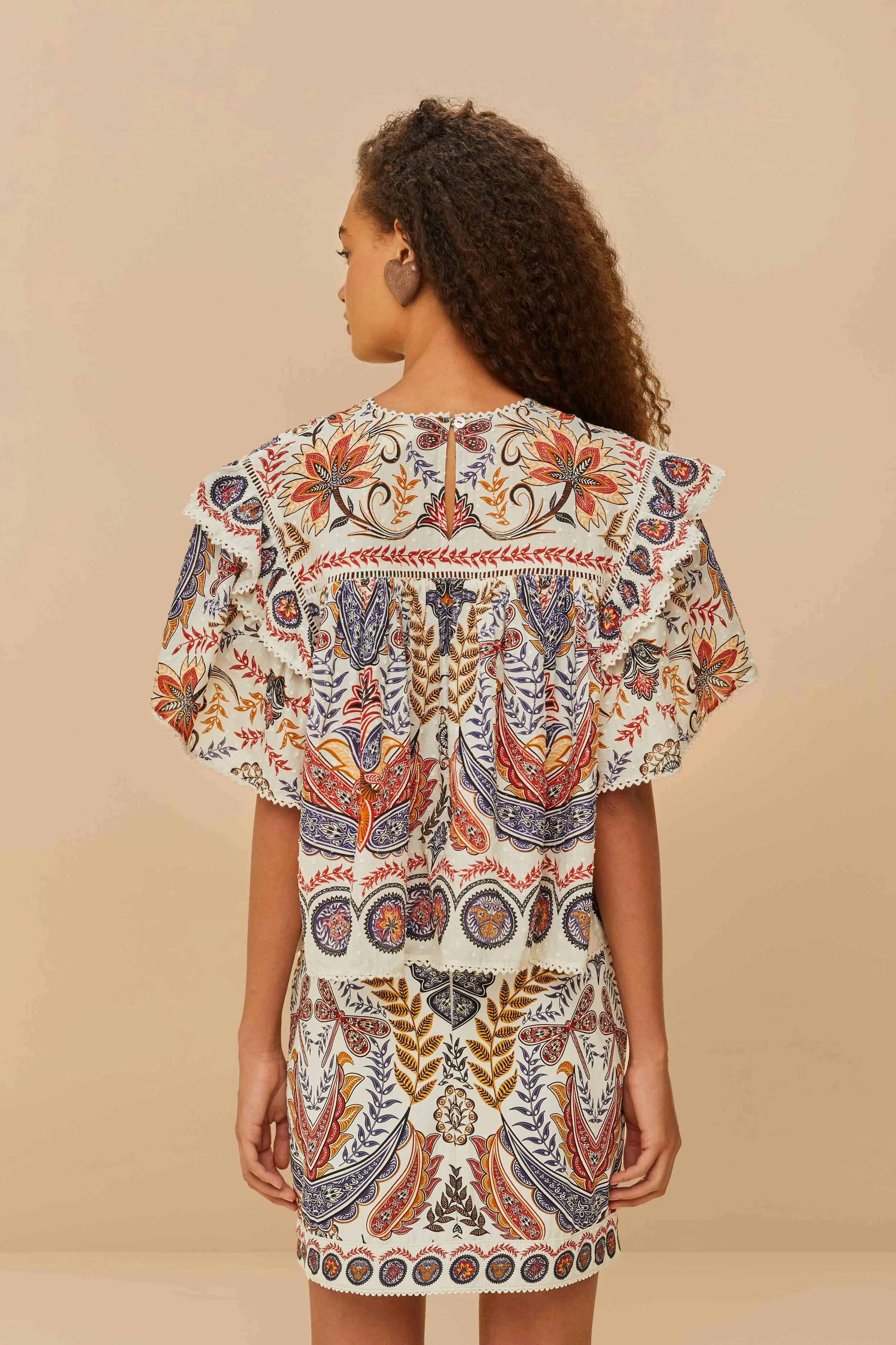 Comfort Innovation Off-White Boho Glam Mini Skirt