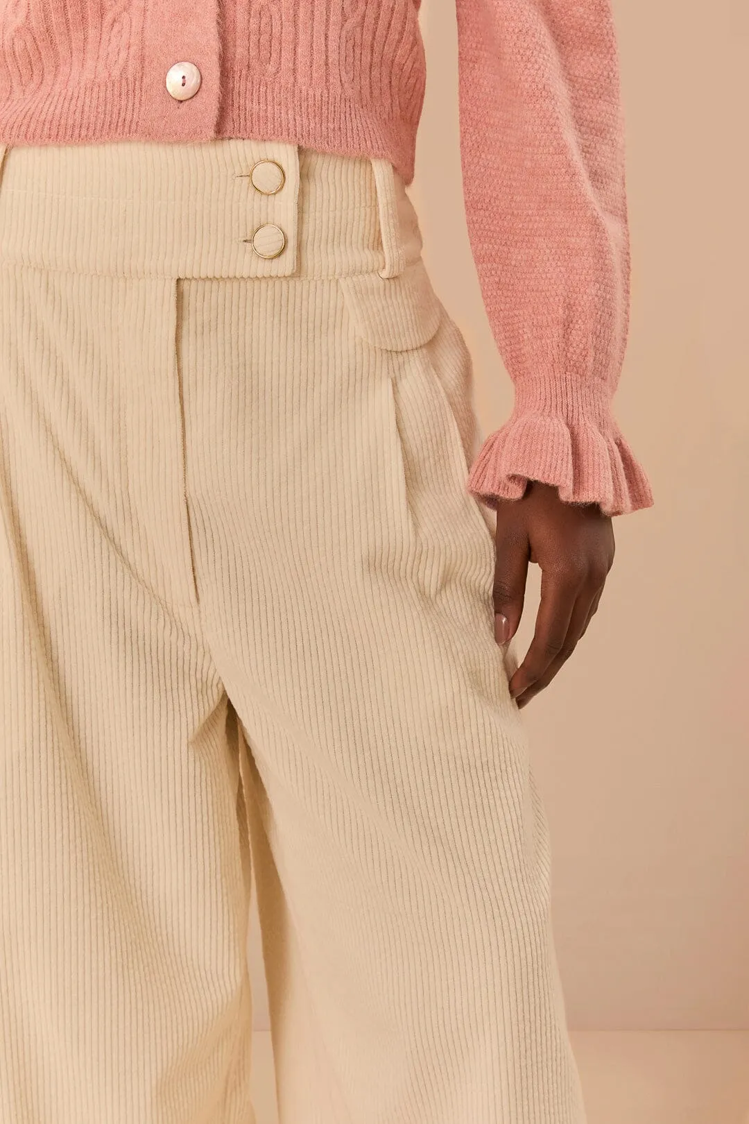 Off-White Double Waistband Pants Chilly Weather Wear