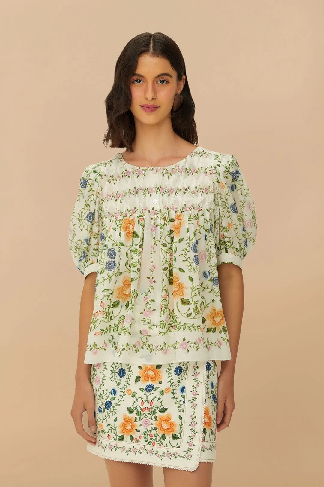 Off-White Folk Floral Mini Skirt Flow Look Resale Value