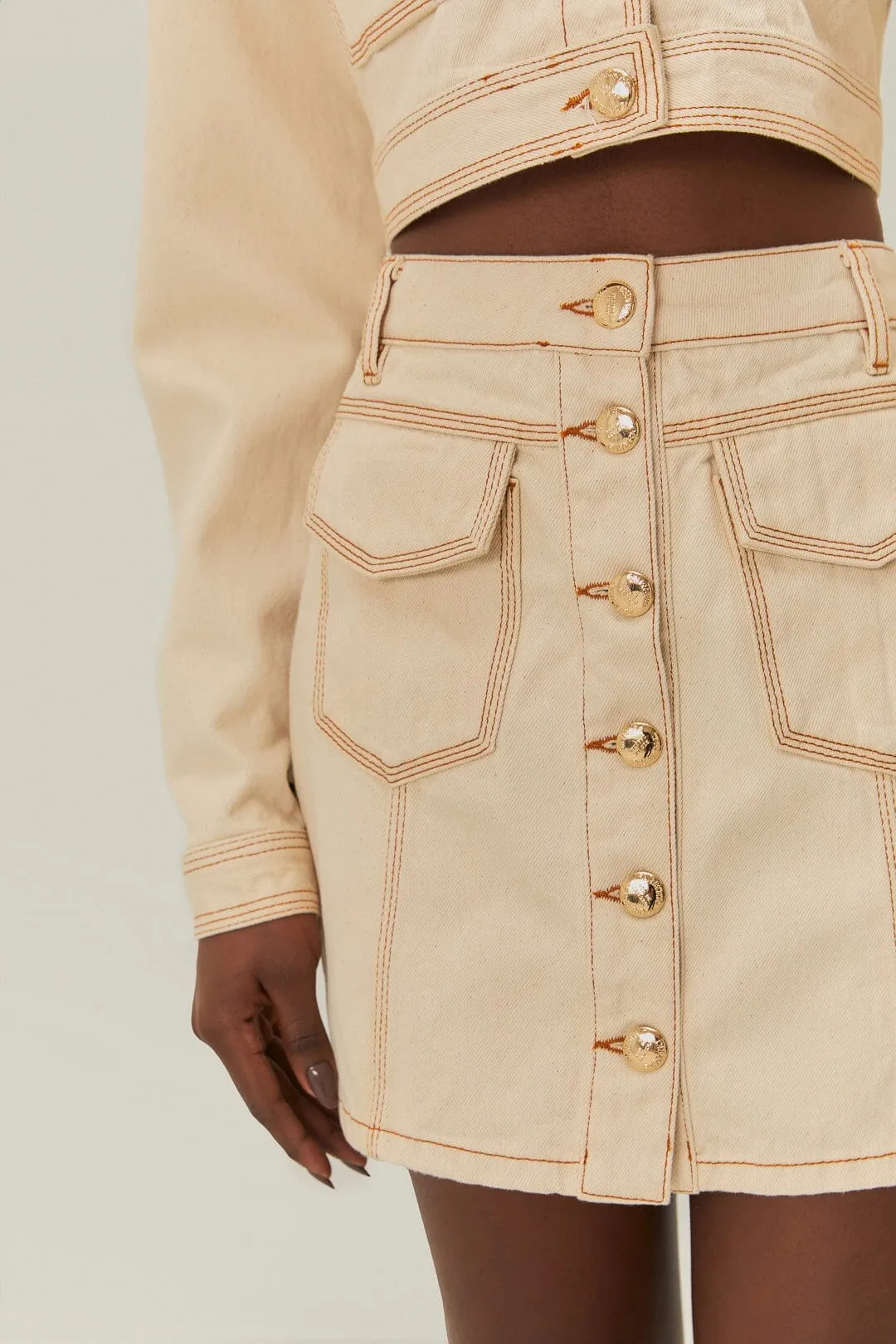 Off-White Gabardine Mini Skirt investment piece