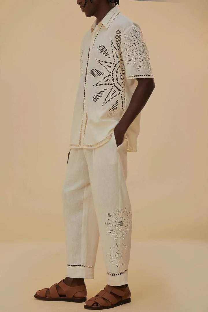 Off-White Maxi Sunset Richelieu Embroidered Pants Relaxed Fit