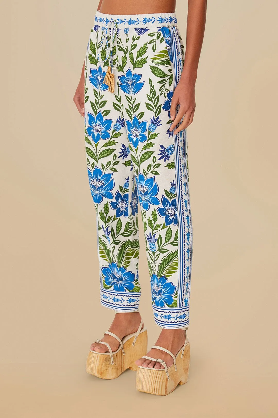 Basic Stretch Off-White Tropicance LENZING? ECOVERO? Euroflax? Pants