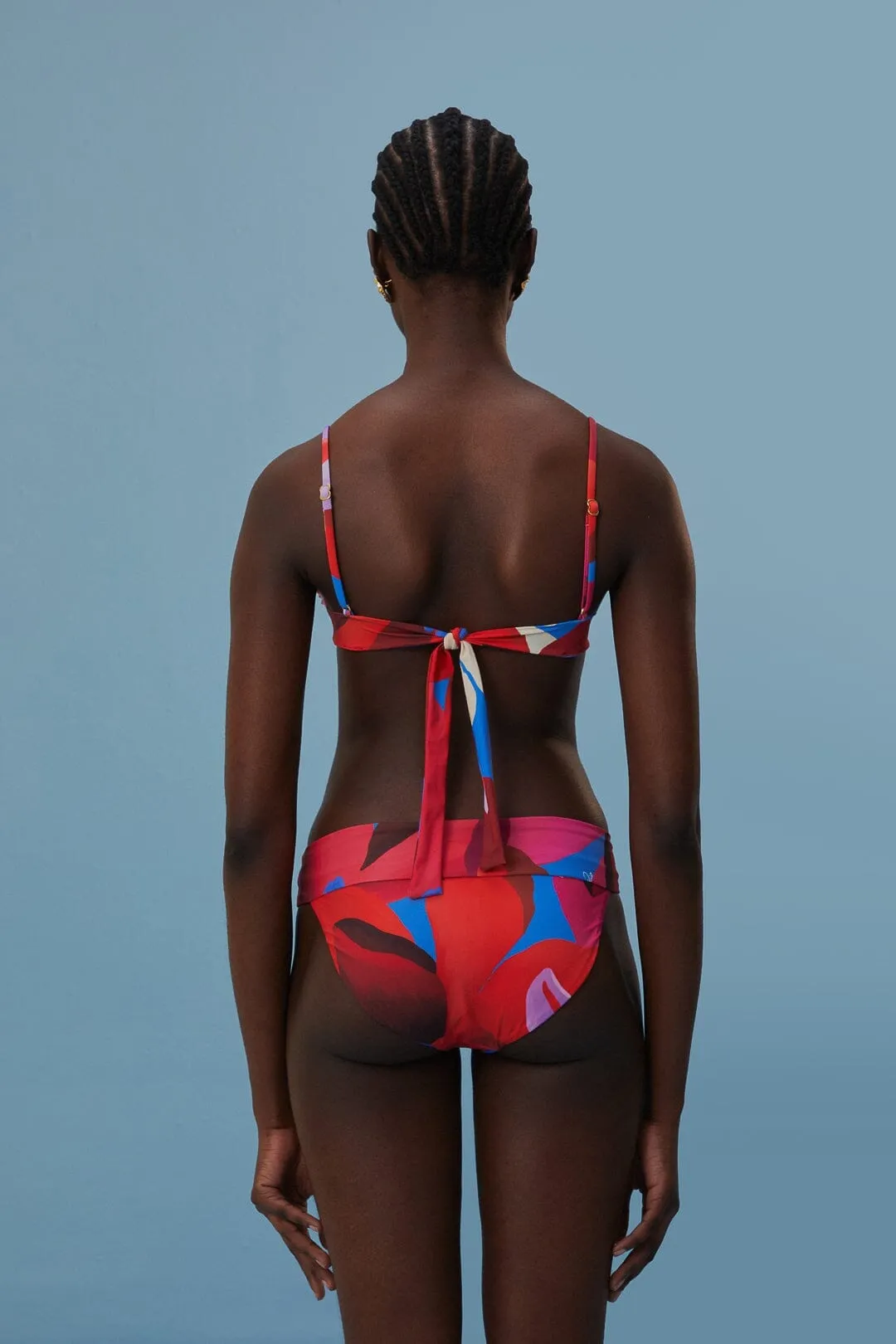 Layer Light Watercolor Floral Bikini Top