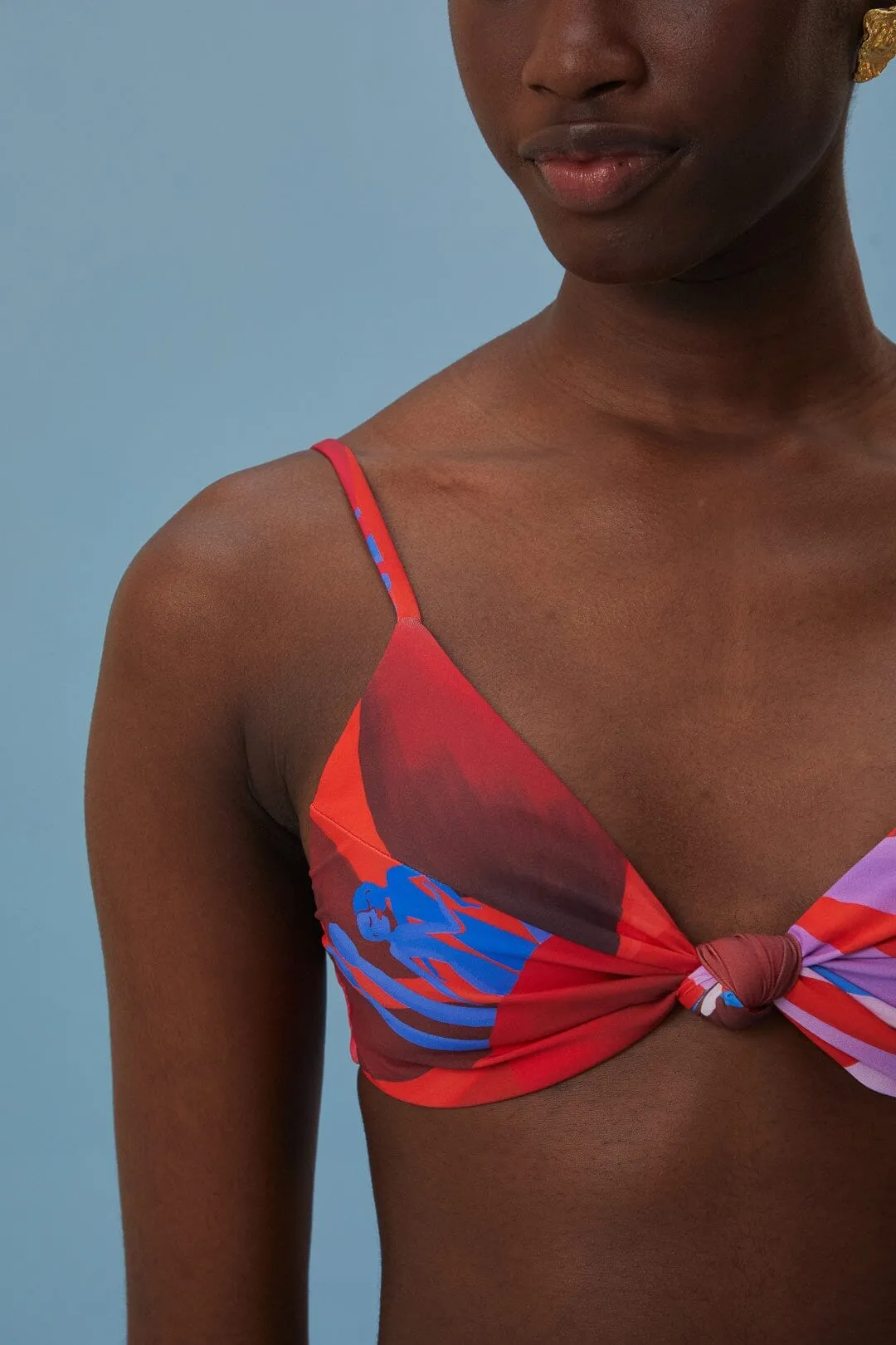Watercolor Floral Bikini Top OdorControlTech
