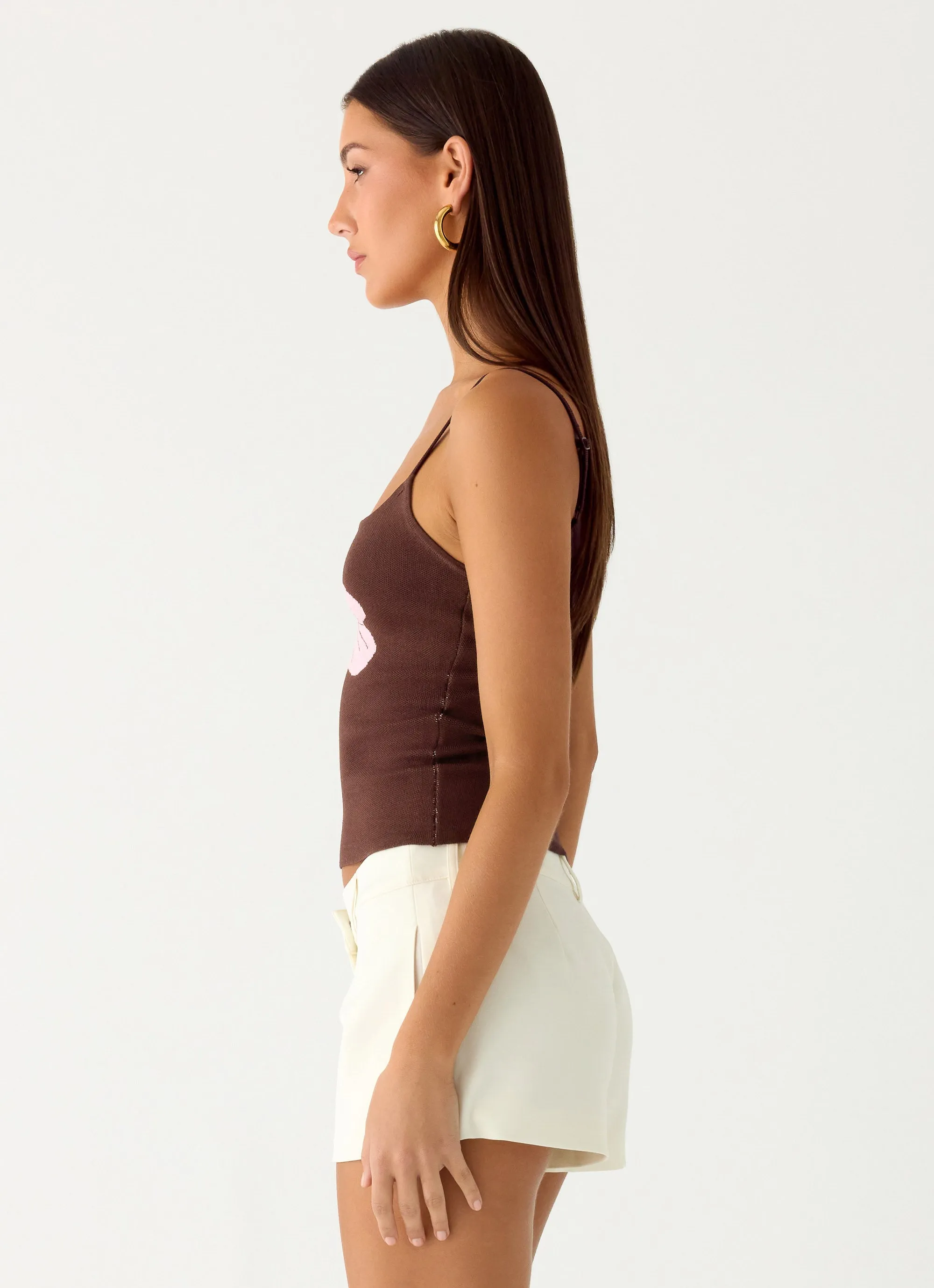 Ofira Knit Tank Top - Espresso Meadow Tailored Silhouette Durable Stitchwork
