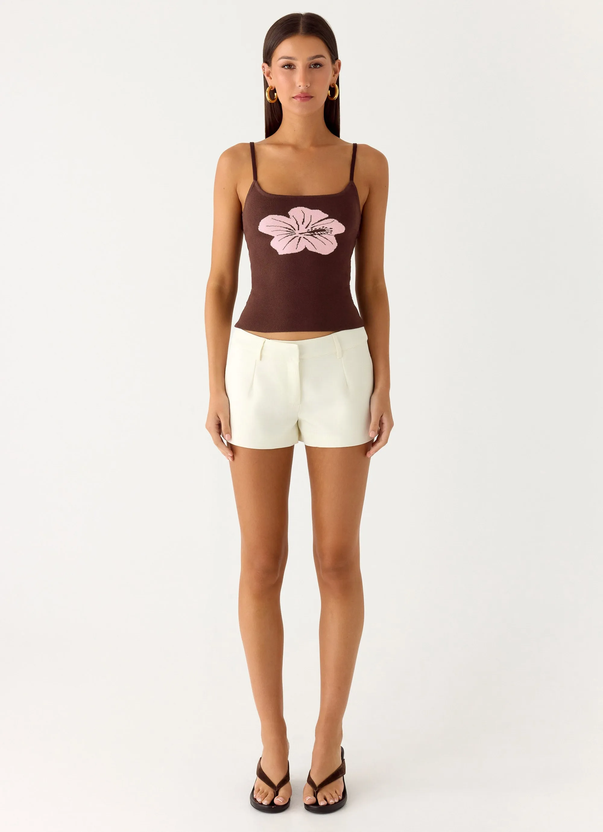 HighElastic Recovery Ofira Knit Tank Top - Espresso Meadow