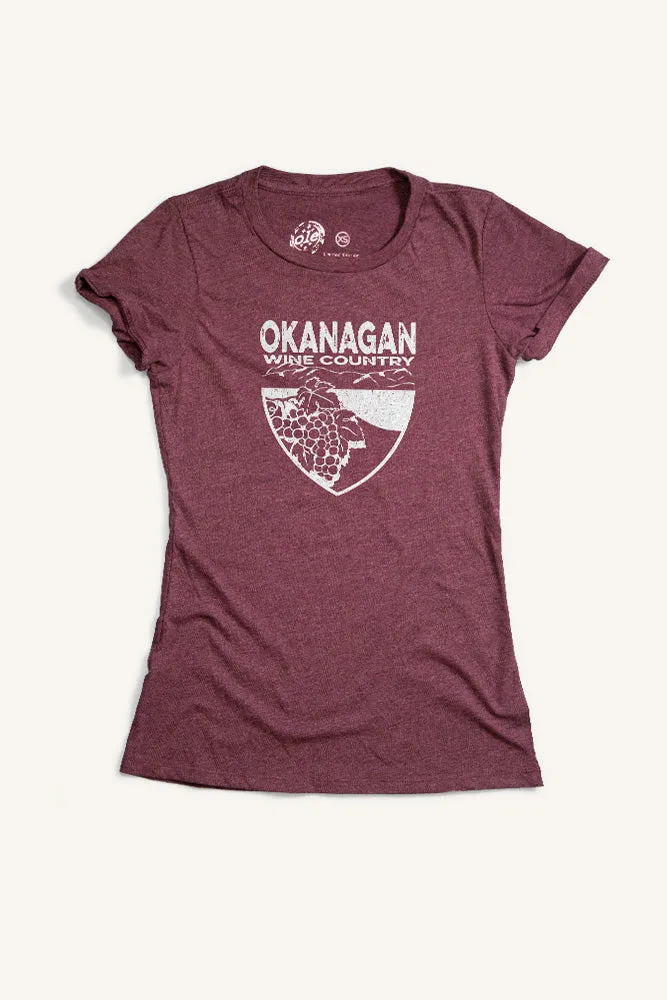Okanagan Wine Country T-shirt (Womens) Perfect Layer Wear All Day Comfort